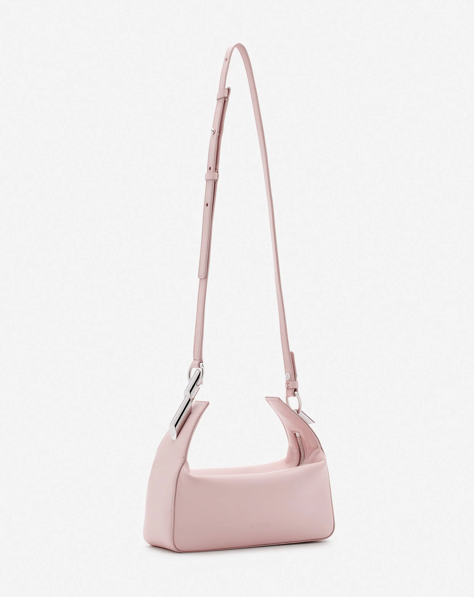 Haute séquence leather clutch bag