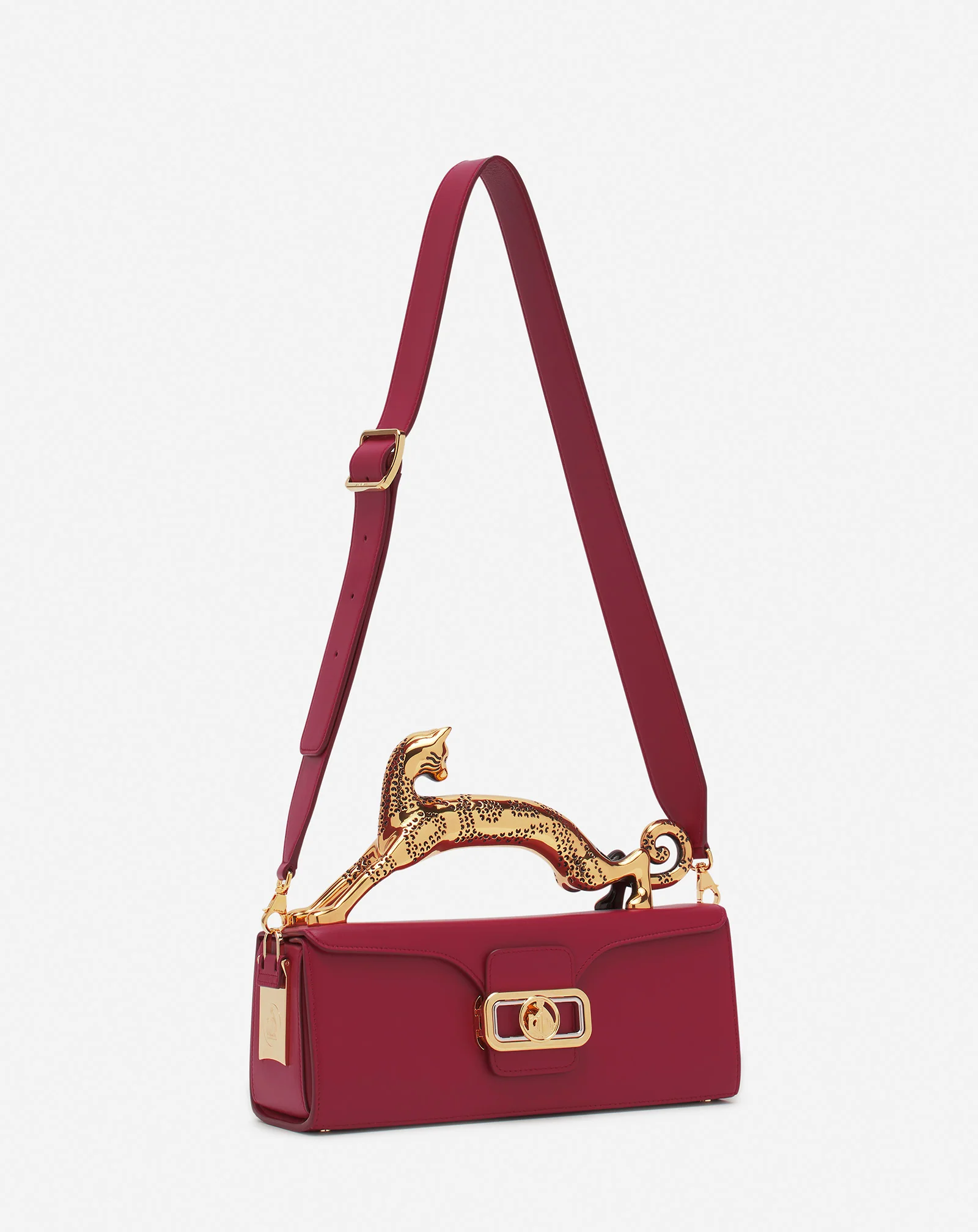 Medium leather pencil cat bag