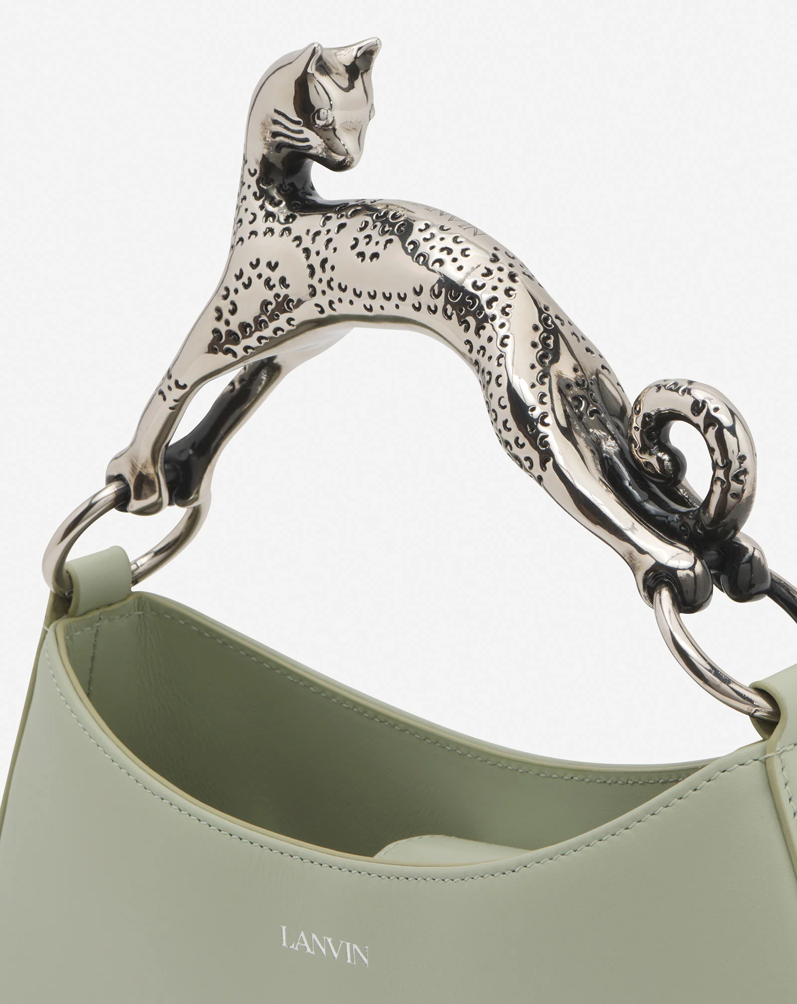 Hobo cat leather bag