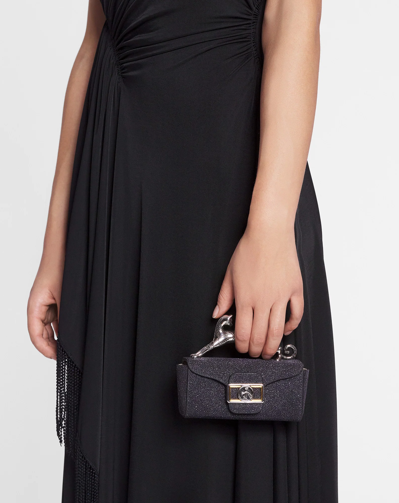 Micro pencil cat bag in suede