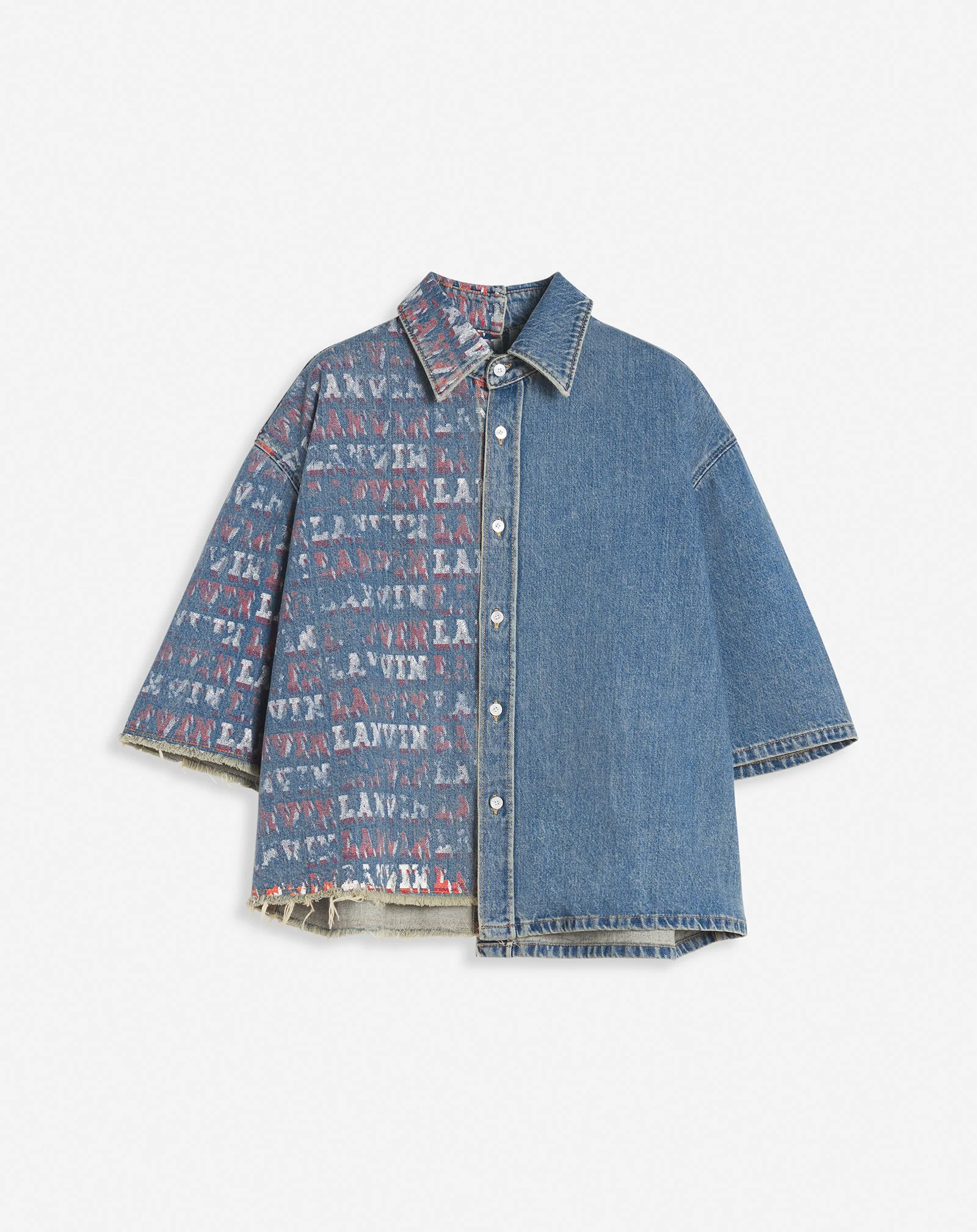 Lanvin x future unisex asymmetrical printed shirt