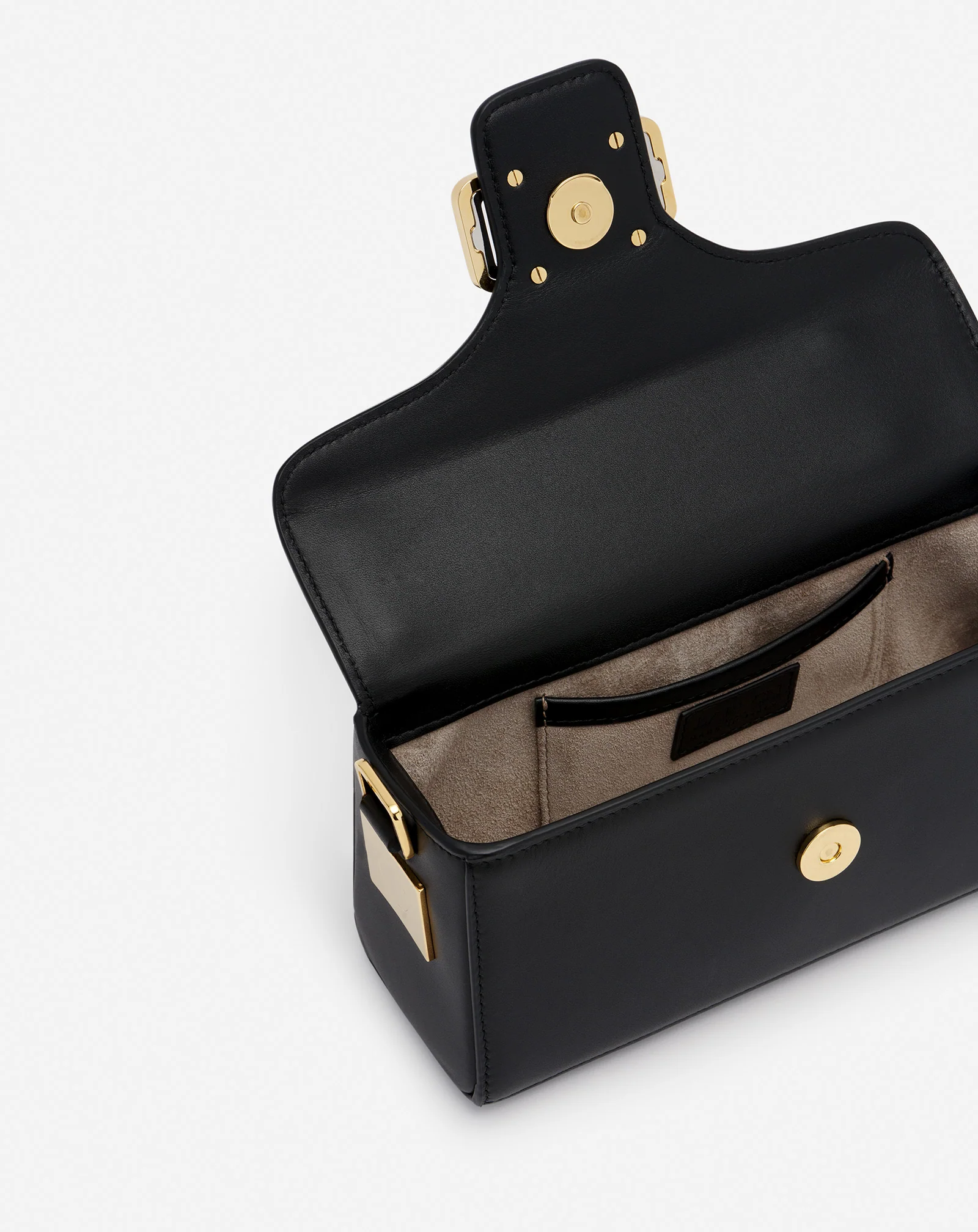 Nano pencil cat leather and rhinestone bag