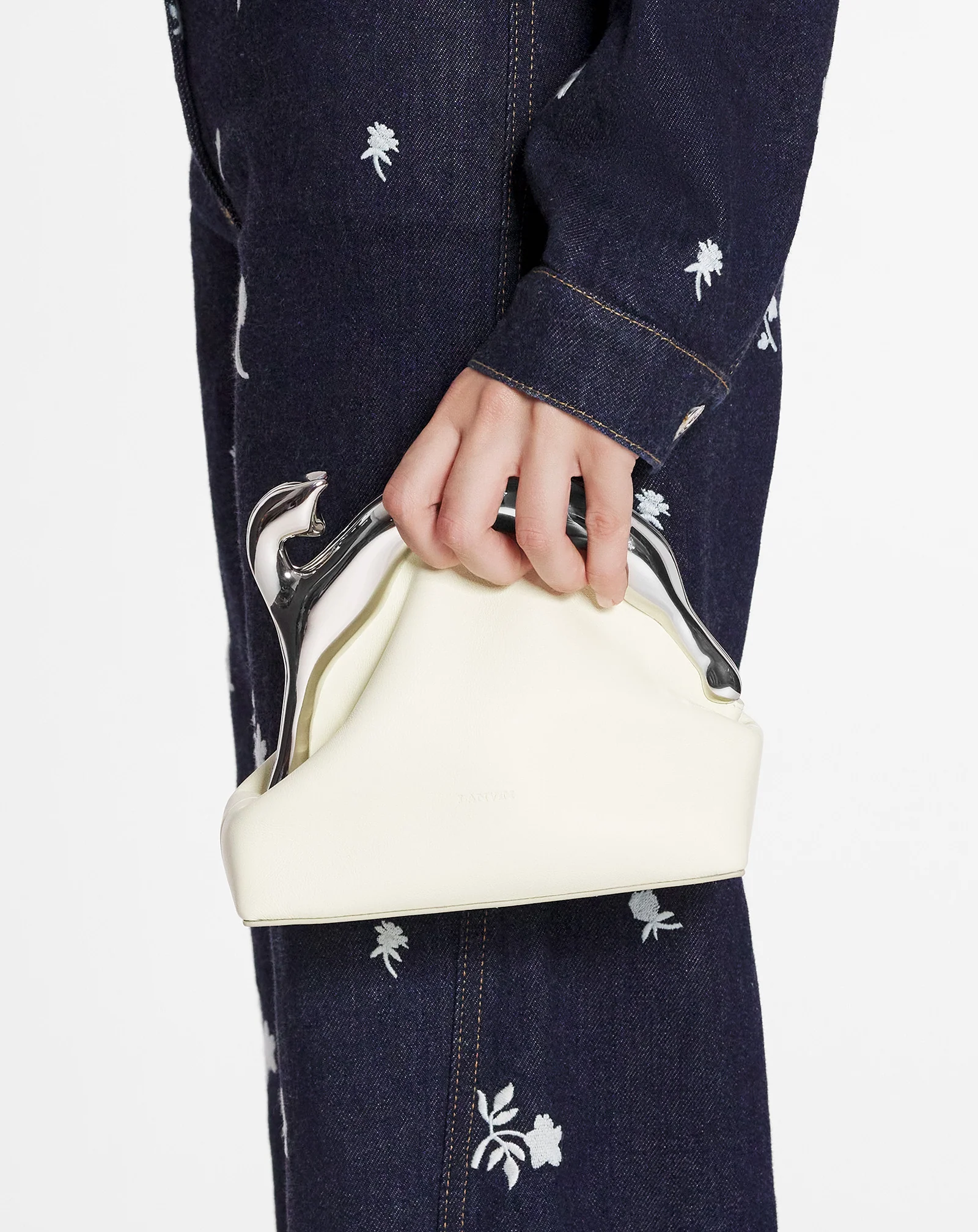 Fusion cat leather clutch bag