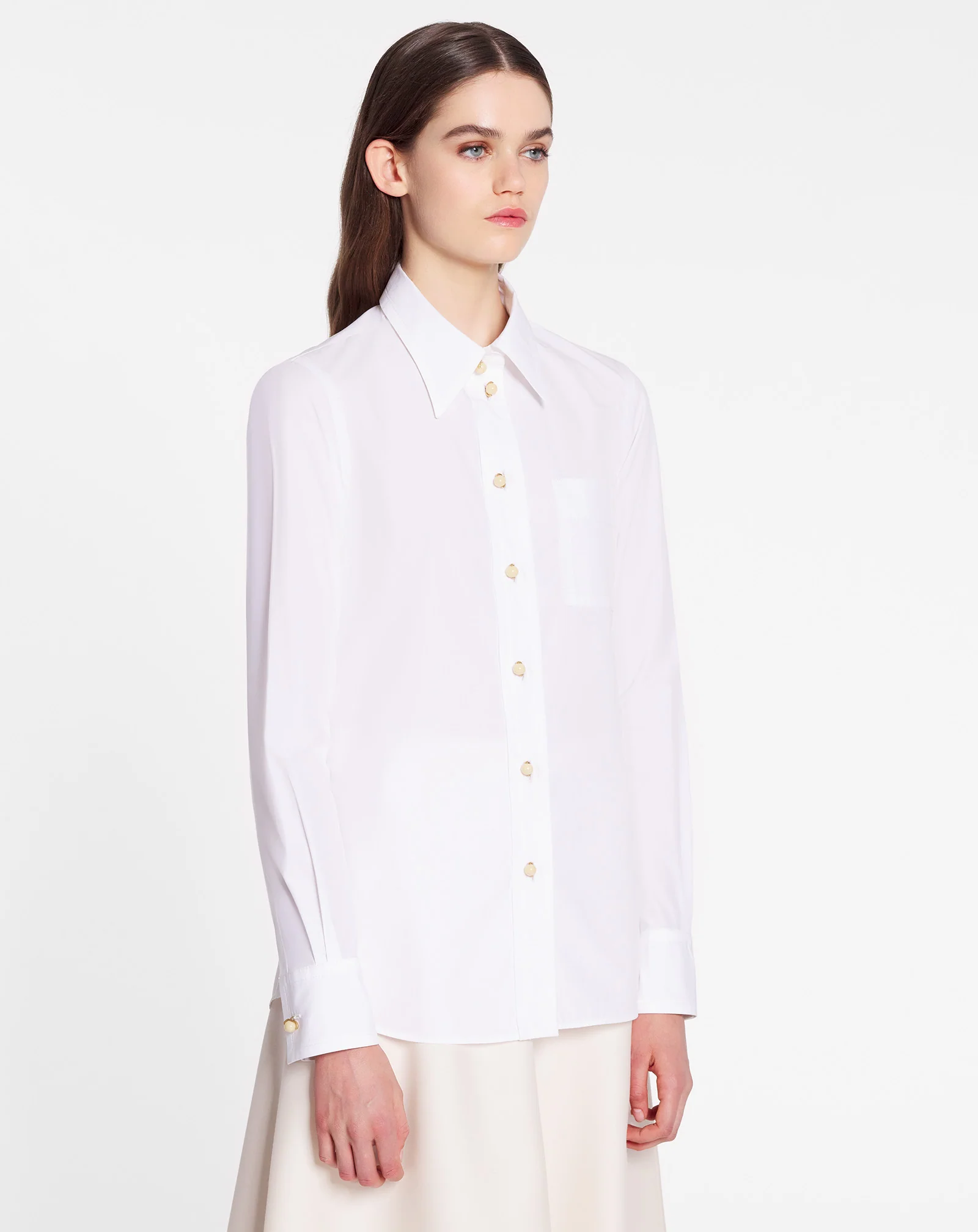 Long sleeve shirt in poplin