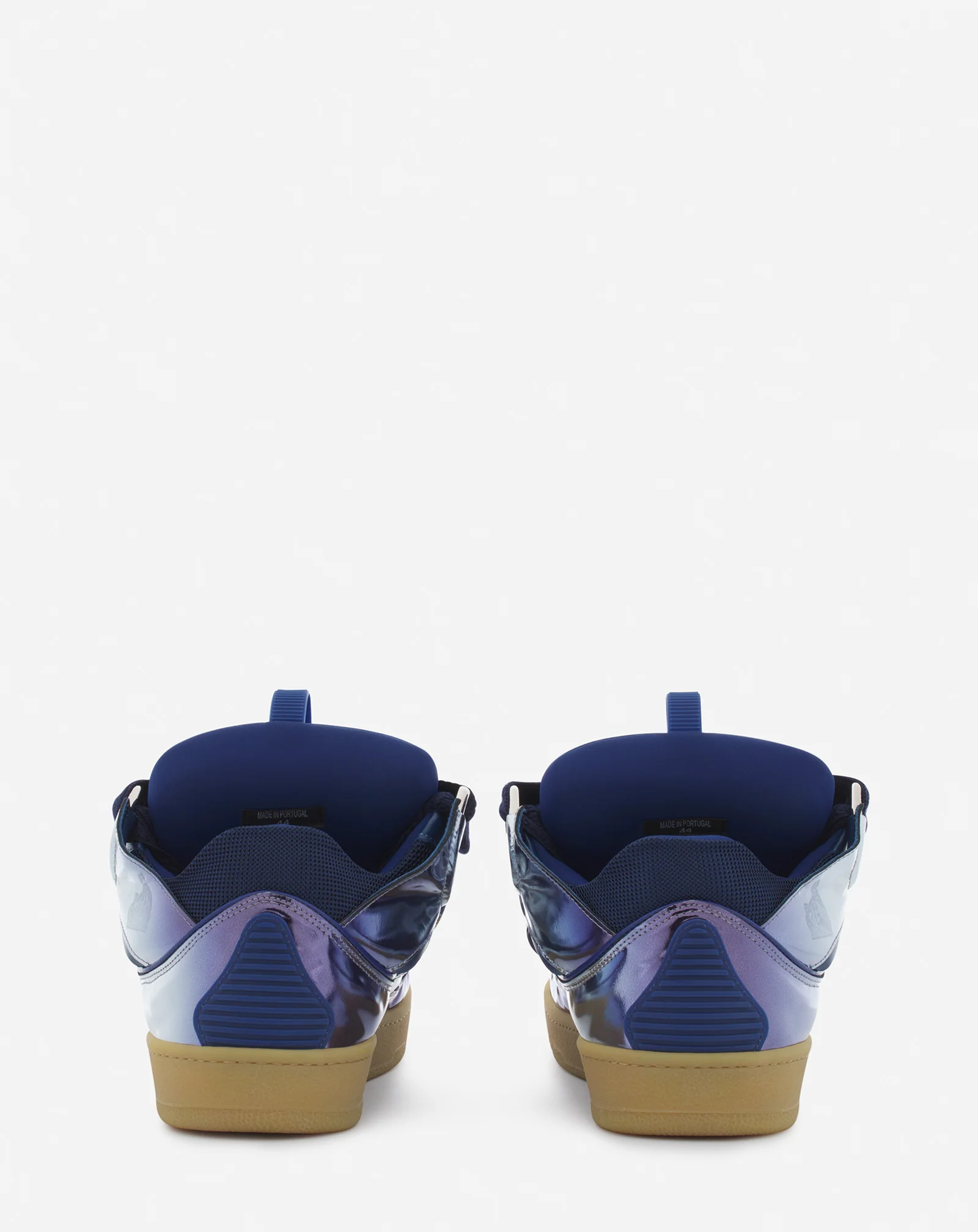 Curb sneakers in metallic leather