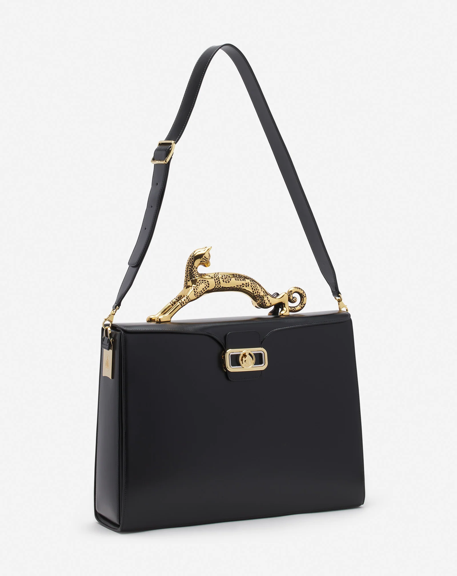 Lanvin x future pencil leather briefcase