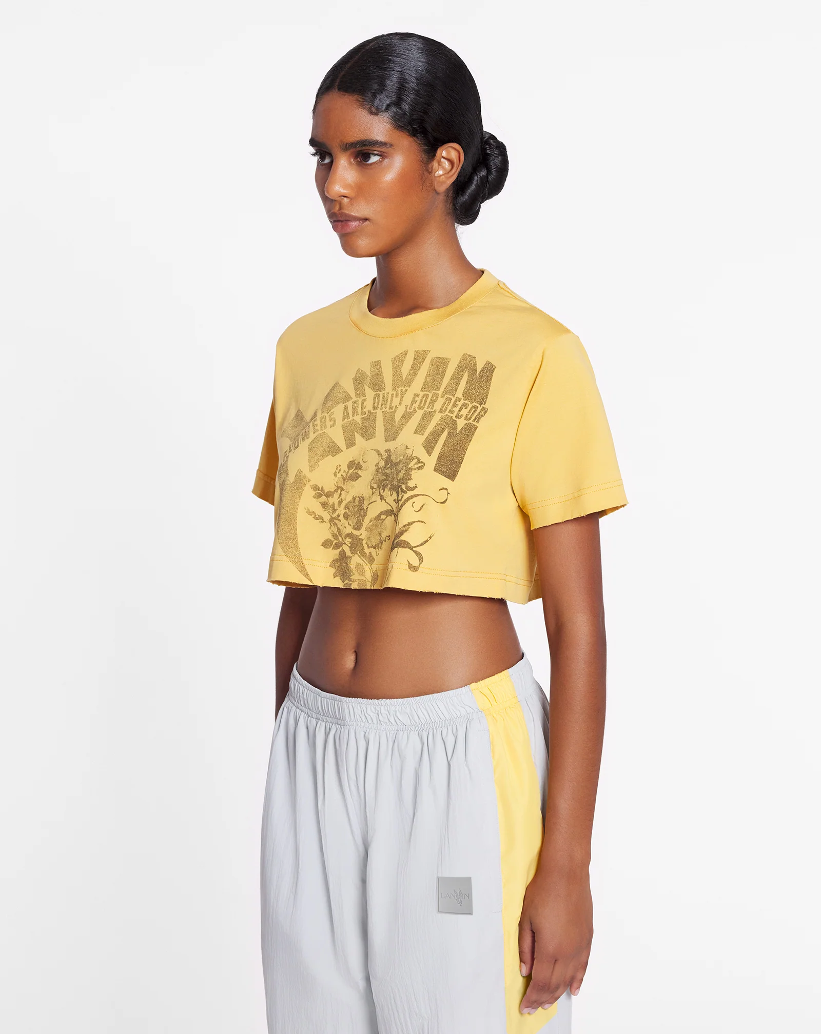 Lanvin x future cropped printed t-shirt