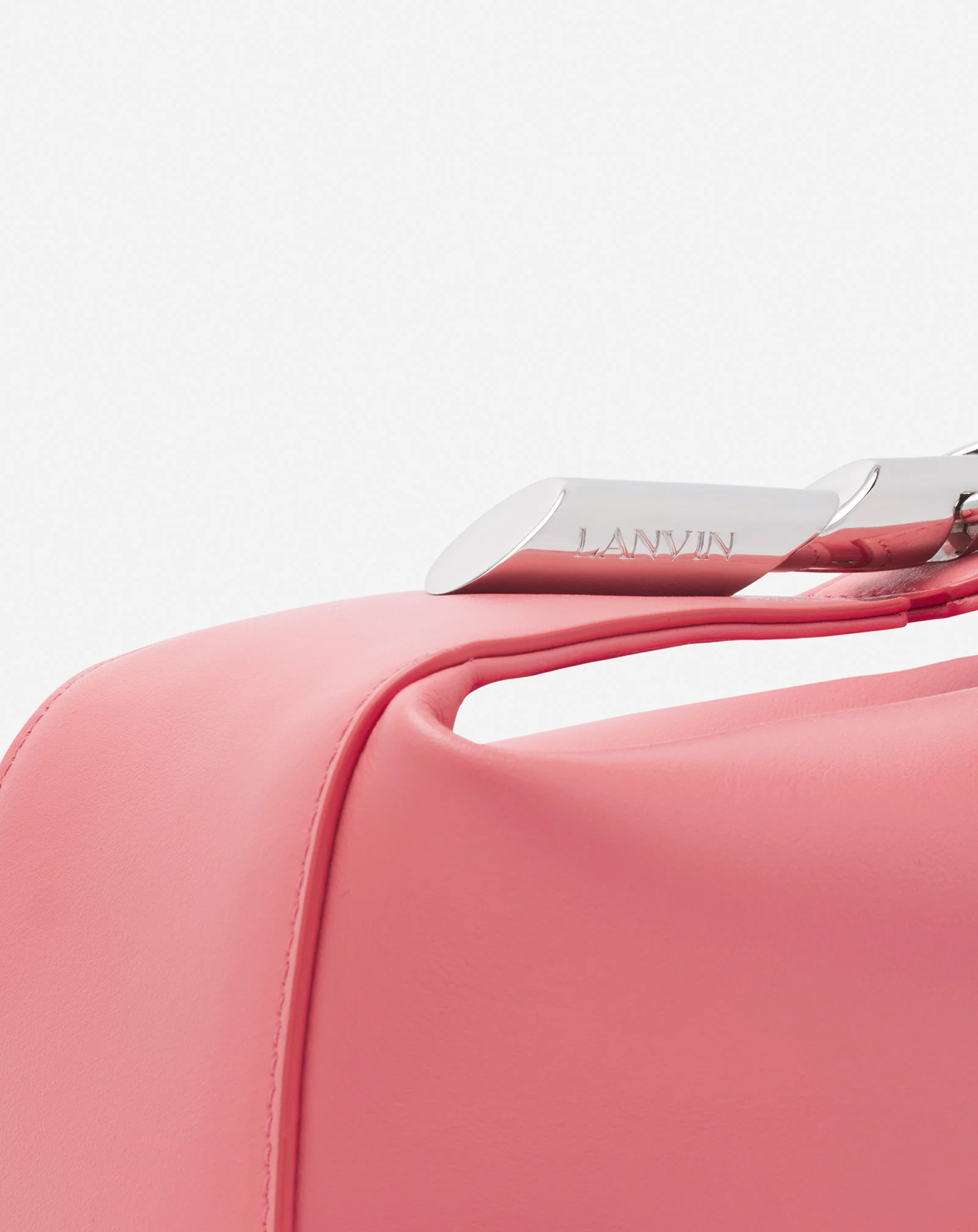 Haute séquence leather clutch bag