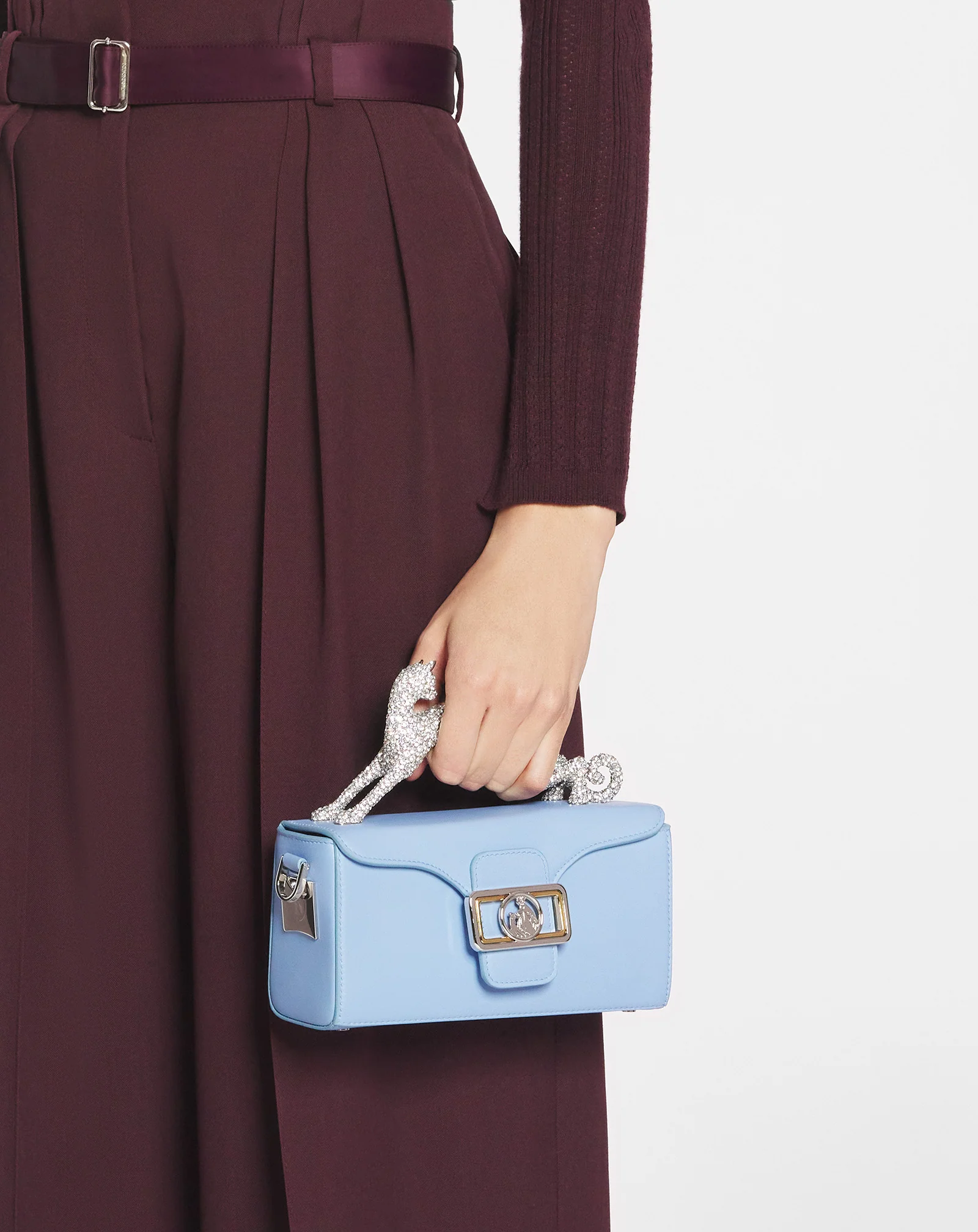 Nano pencil cat leather bag