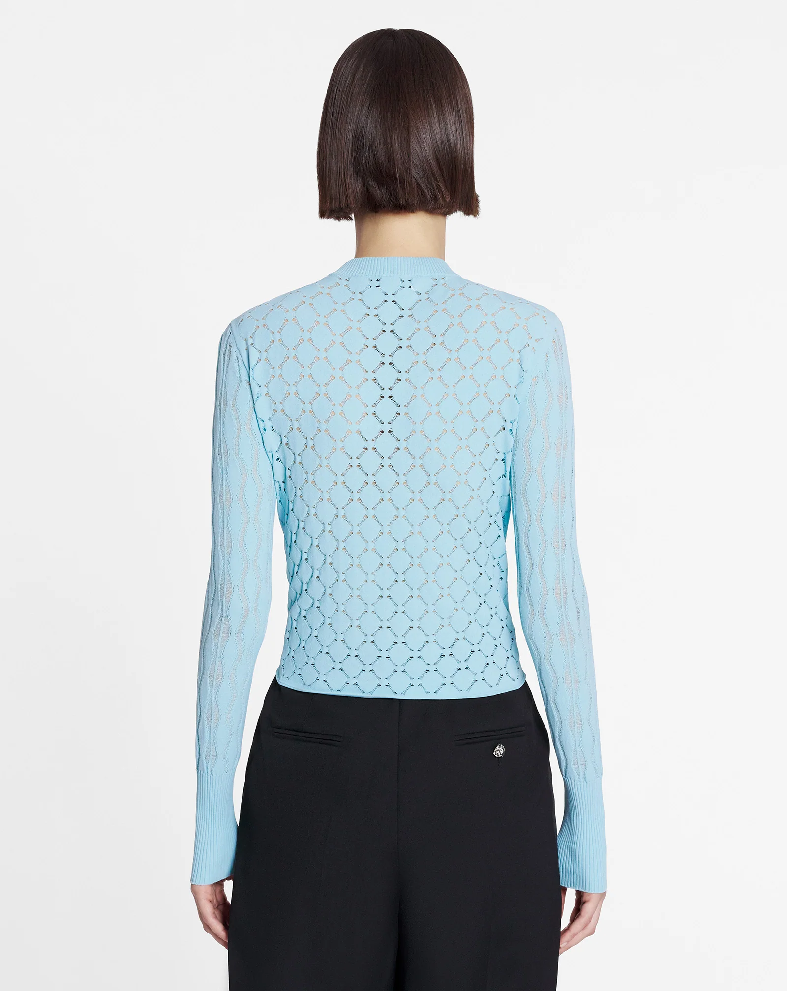 Bodycon cardigan with round neck