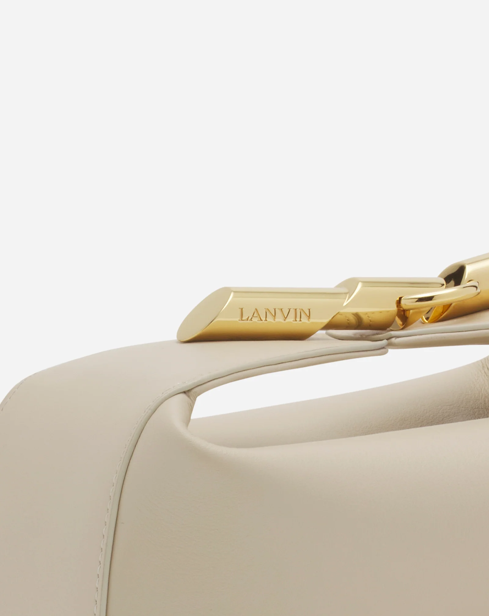 Haute séquence leather clutch bag