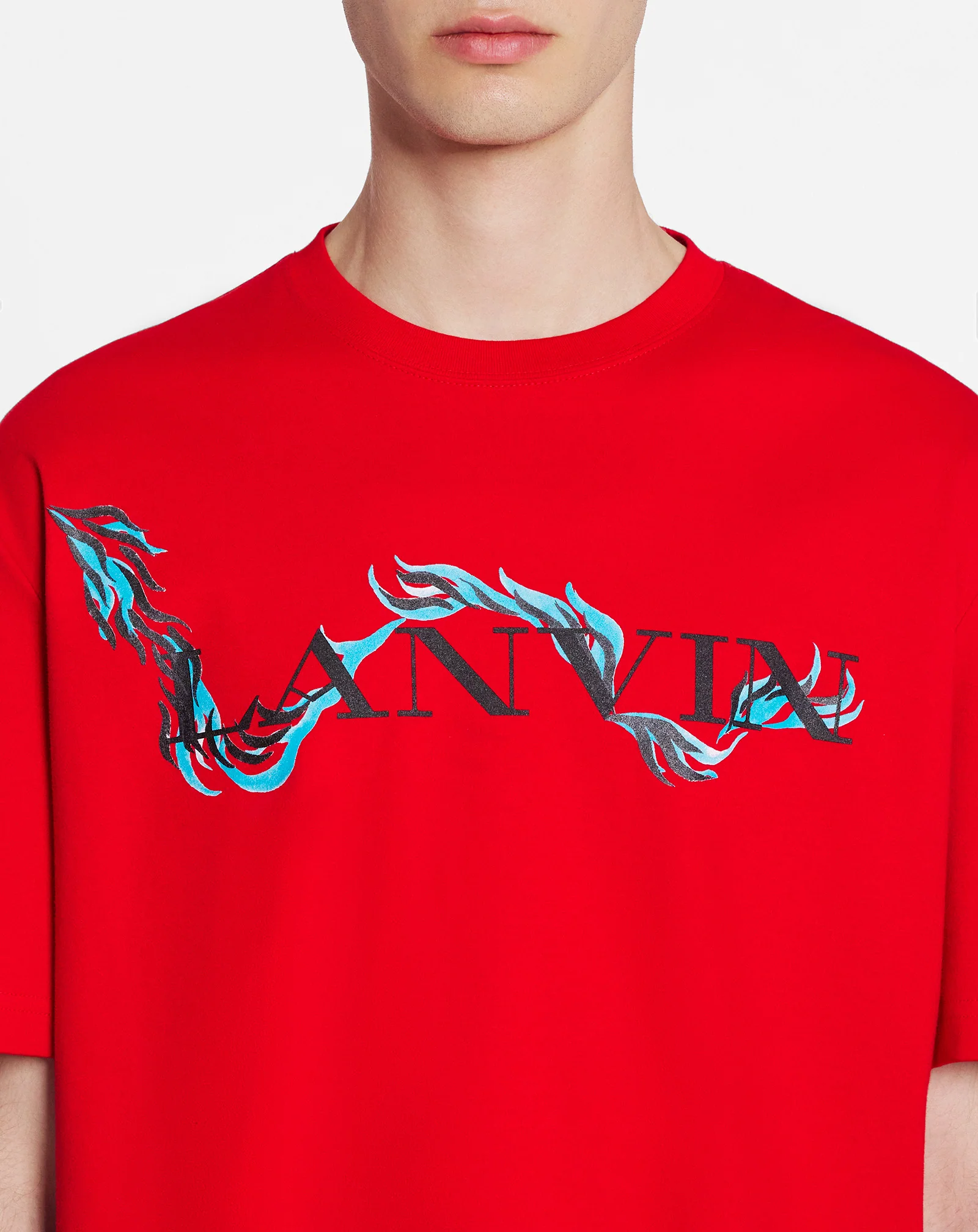 Unisex dragon print loose-fitting t-shirt
