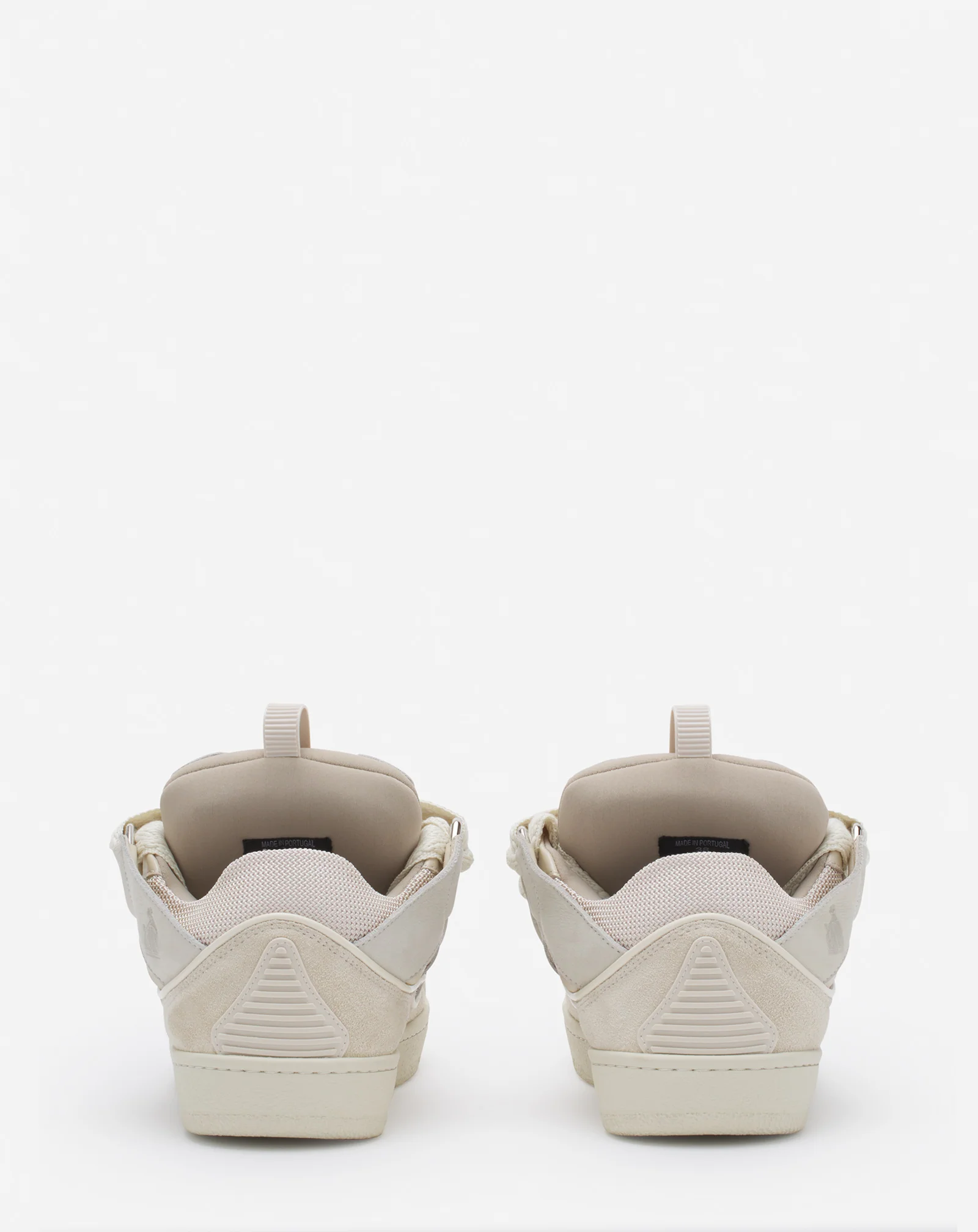 Leather curb sneakers