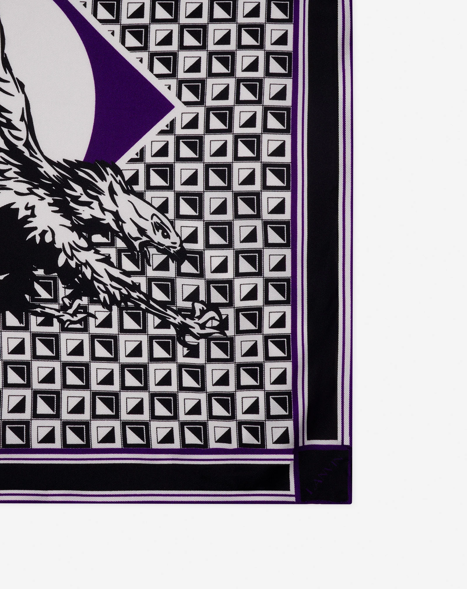 Lanvin x future scarf eagle print and silk triangles