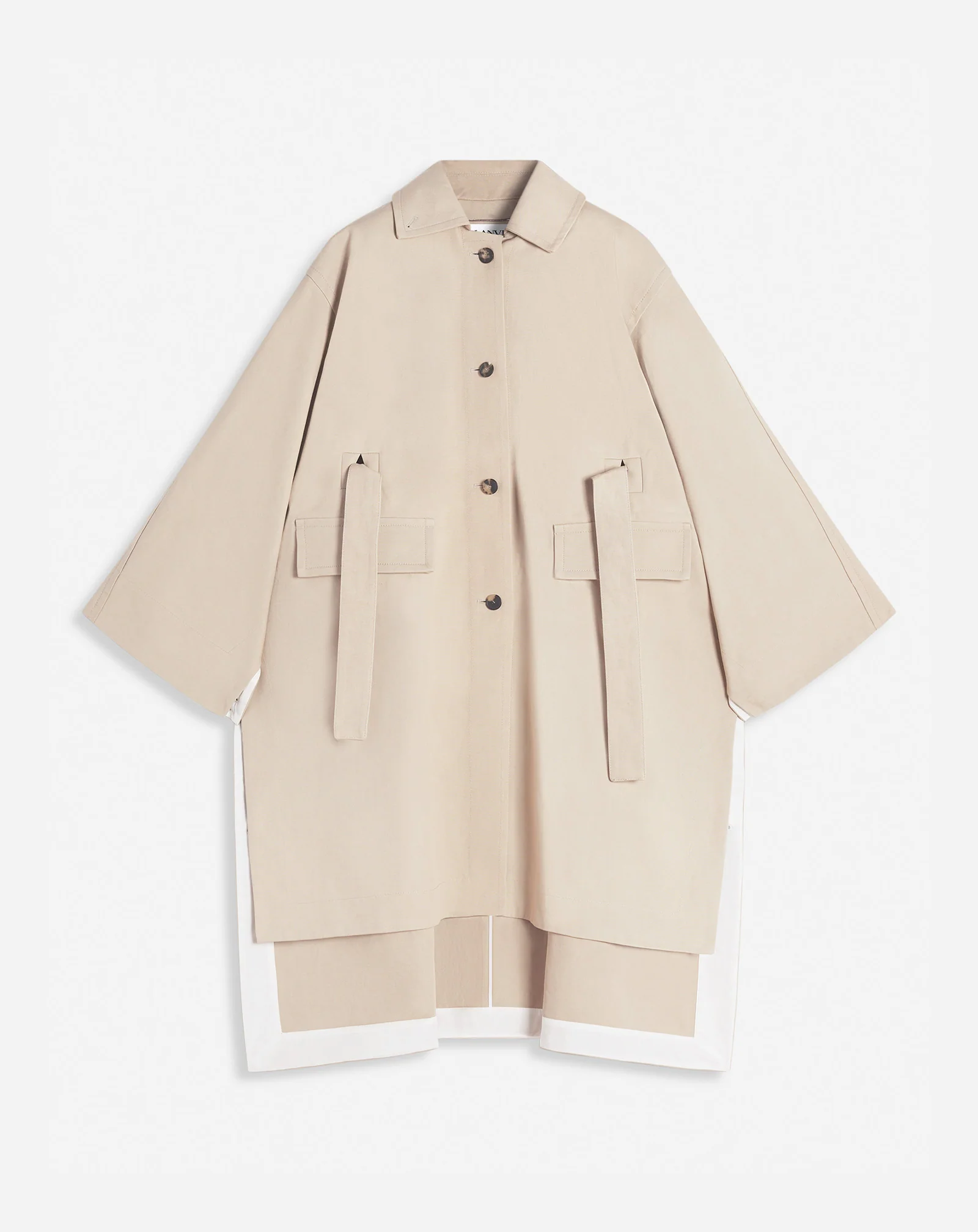 Cape coat with a collar