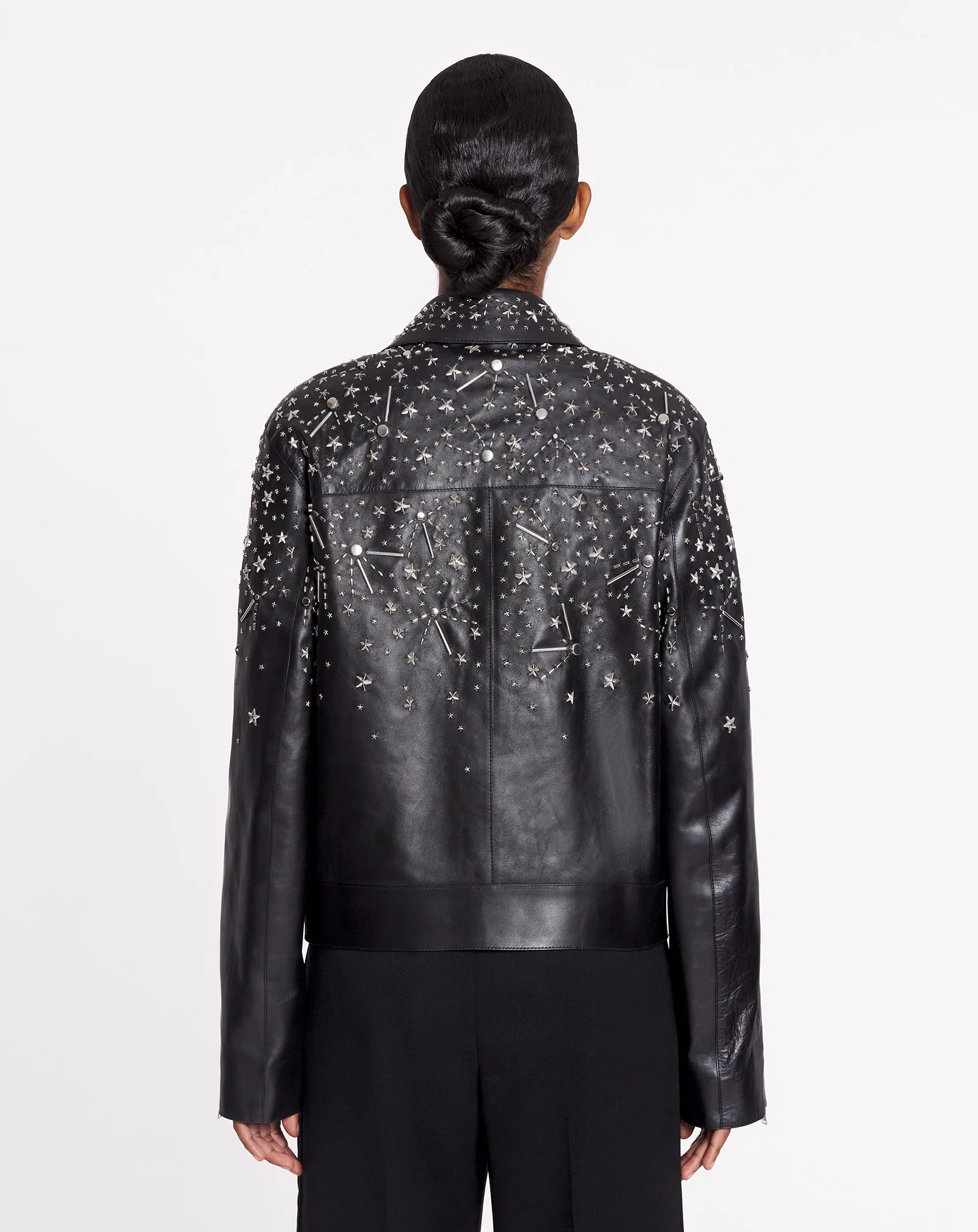 Lanvin x future leather studded jacket