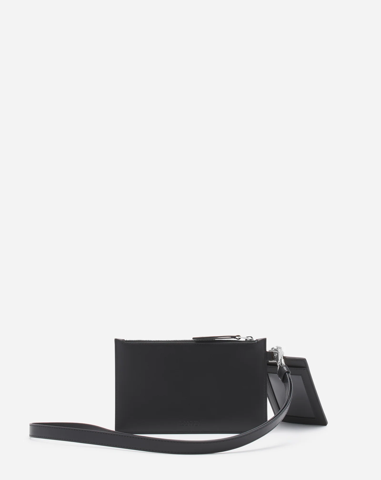 Lanvin x future leather double clutch with pins
