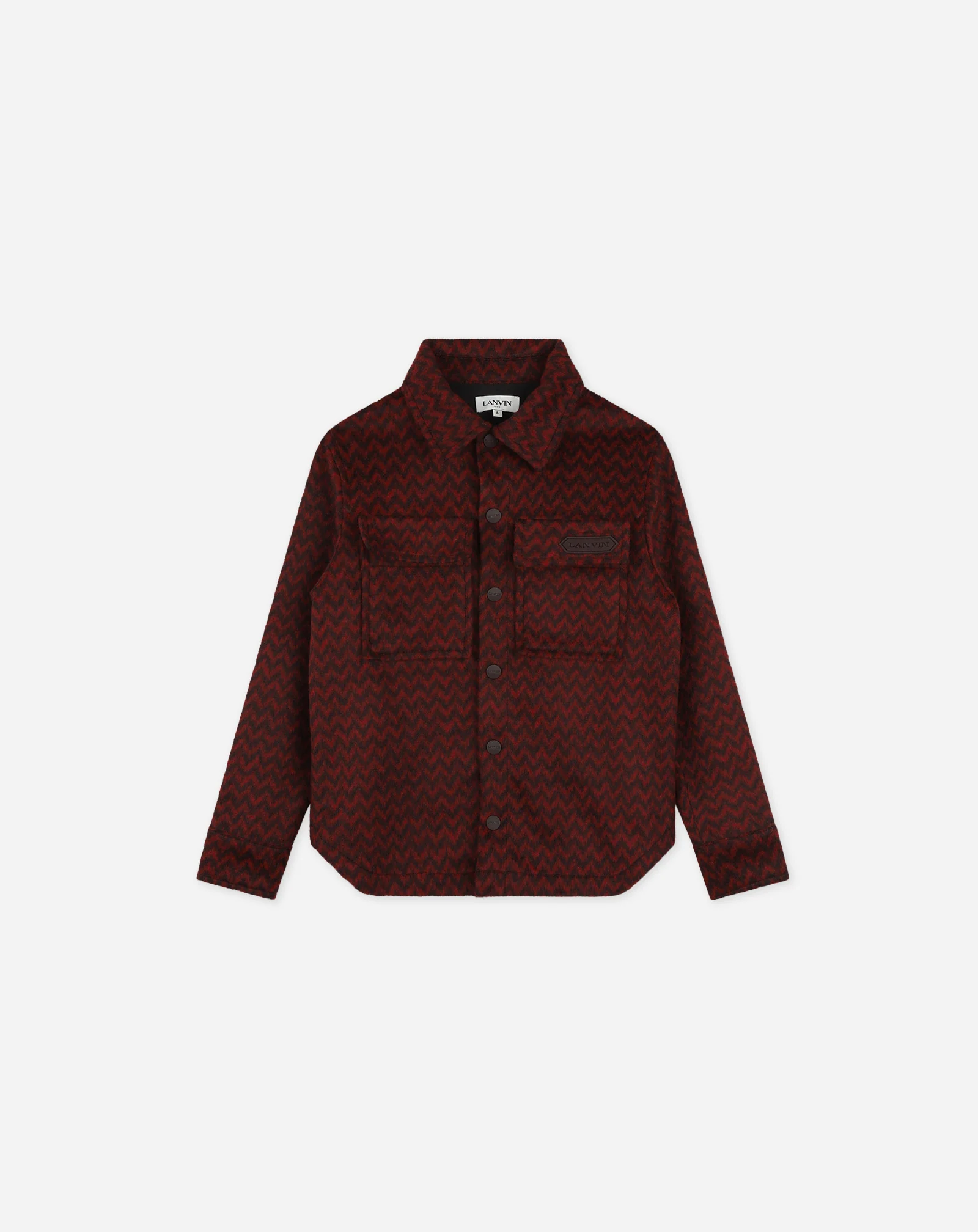 Printed fleece shirt jacket