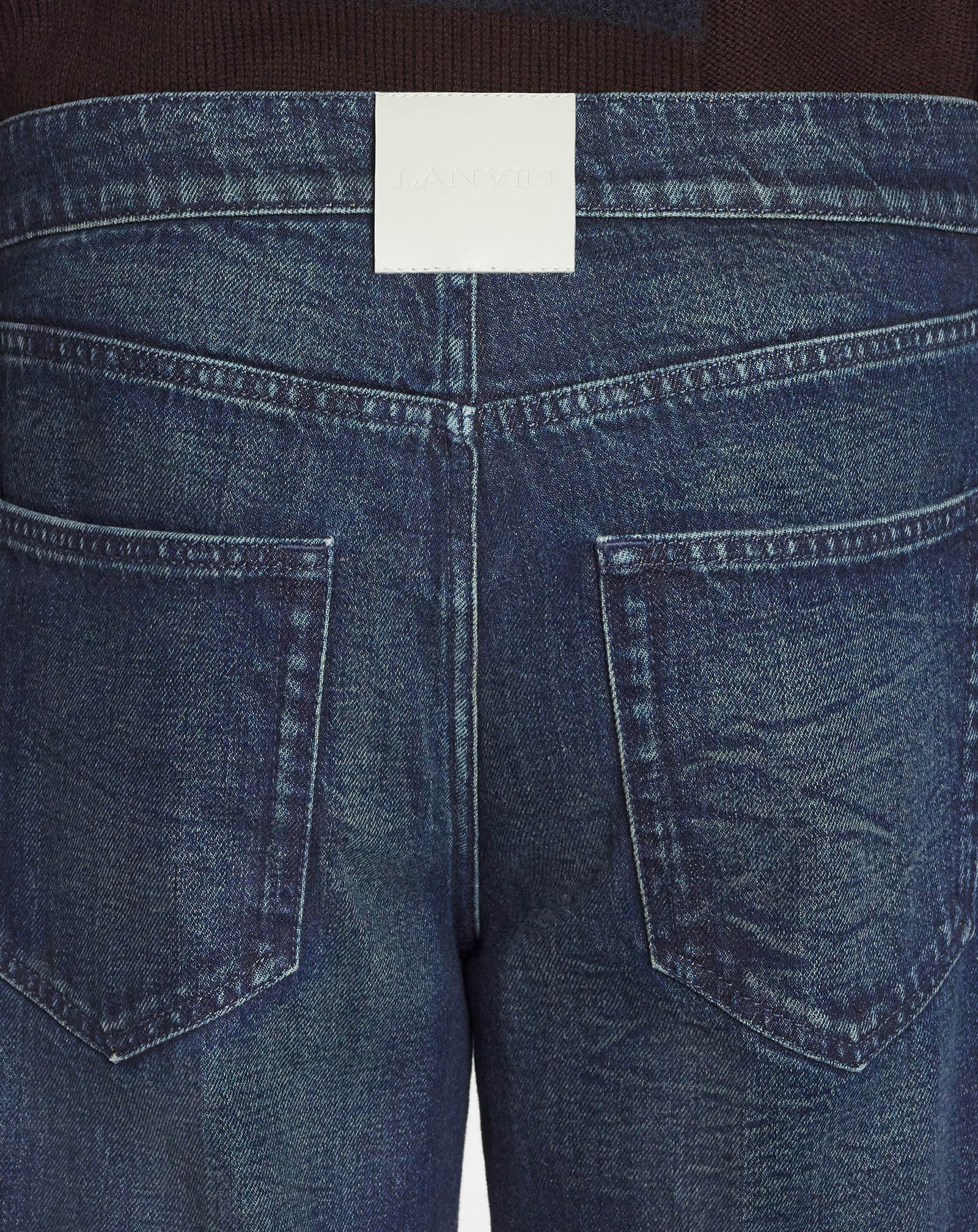Straight 5-pocket denim pants