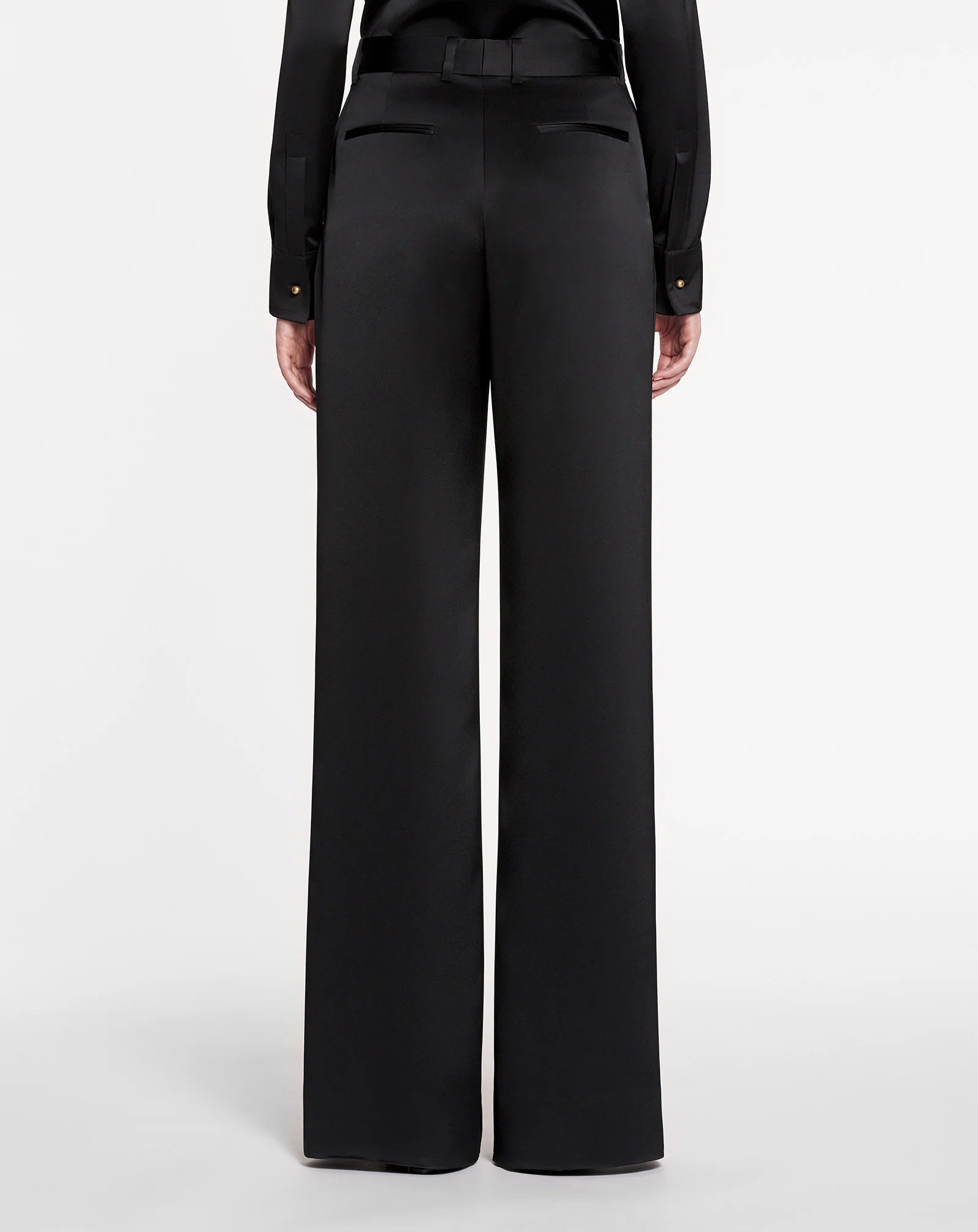 Wide-leg tailored pants