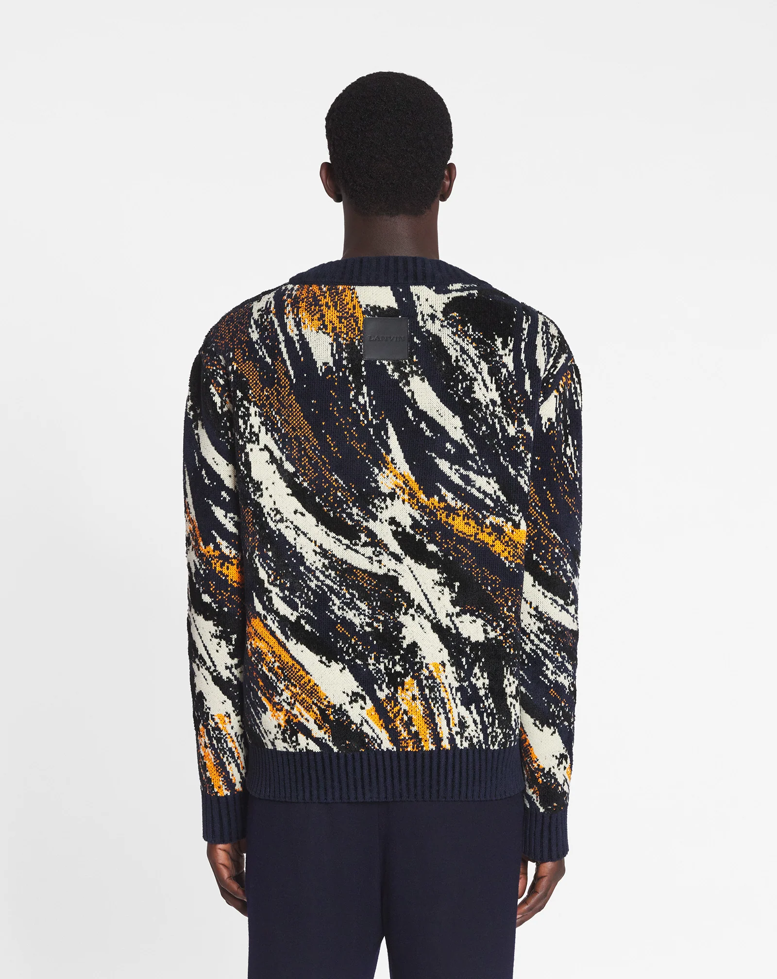 Abstract jacquard sweater
