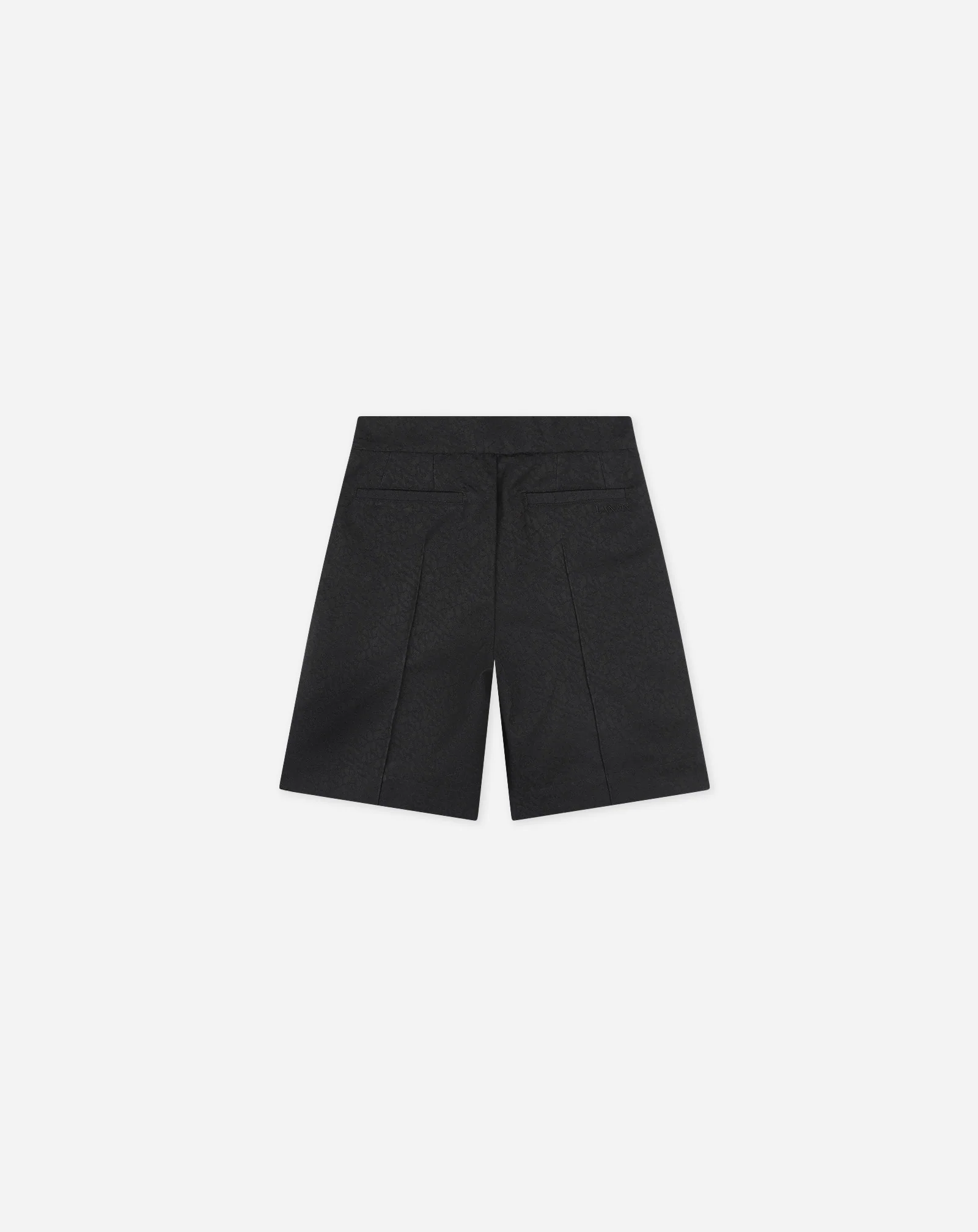 Flared pleated bermuda shorts