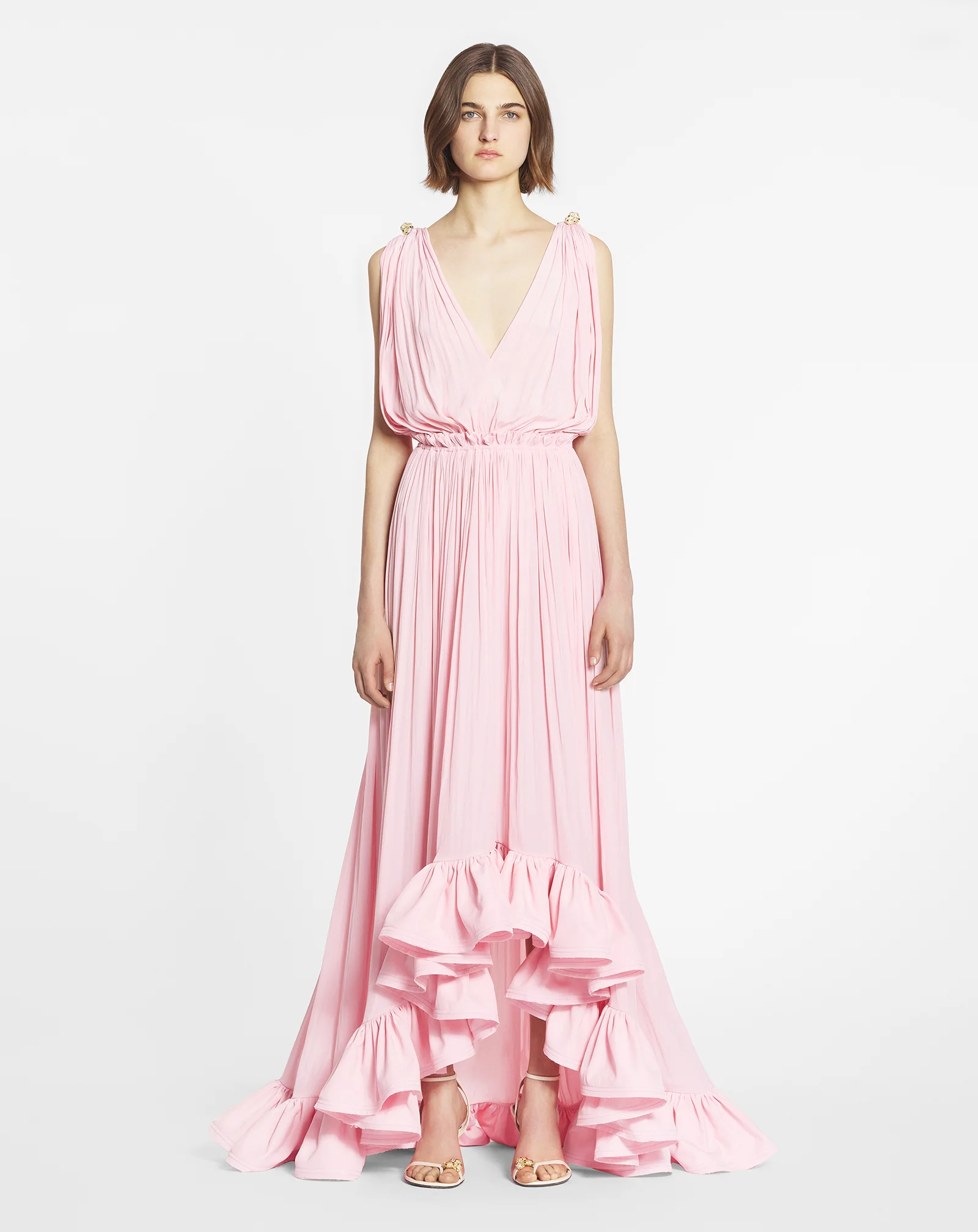 Long dress with ruffles