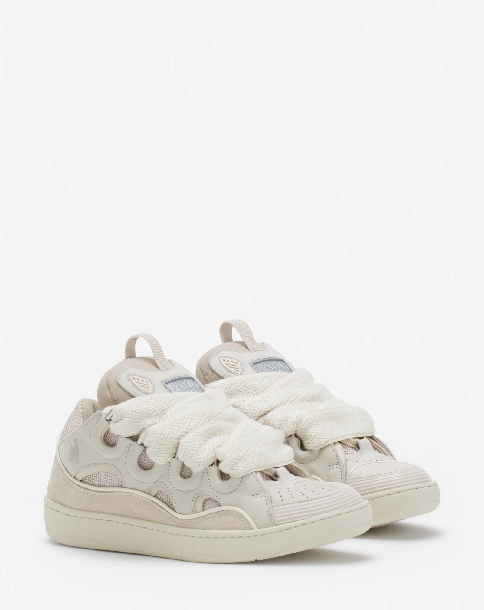 Leather curb sneakers