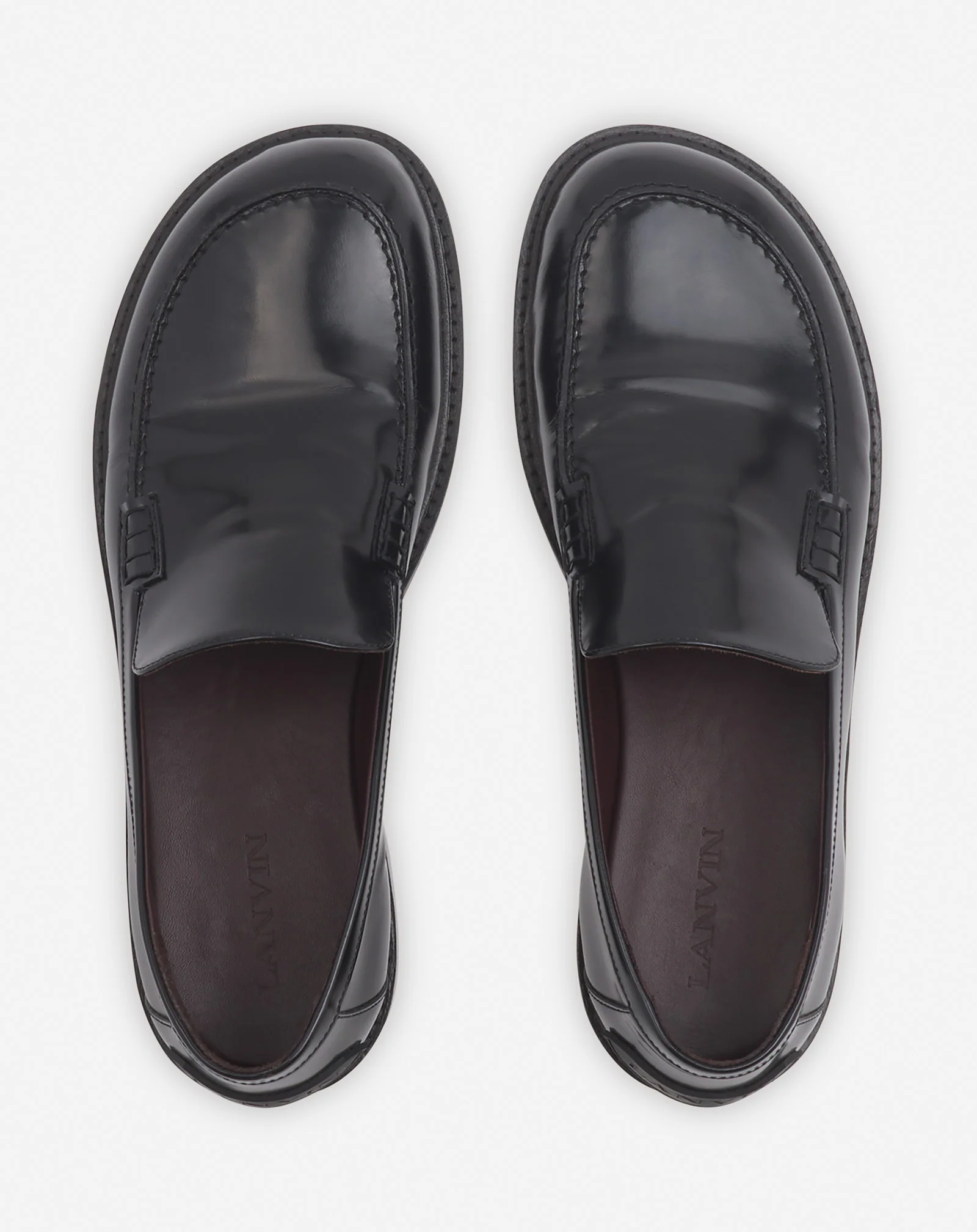 Spinto loafers in glossy leather