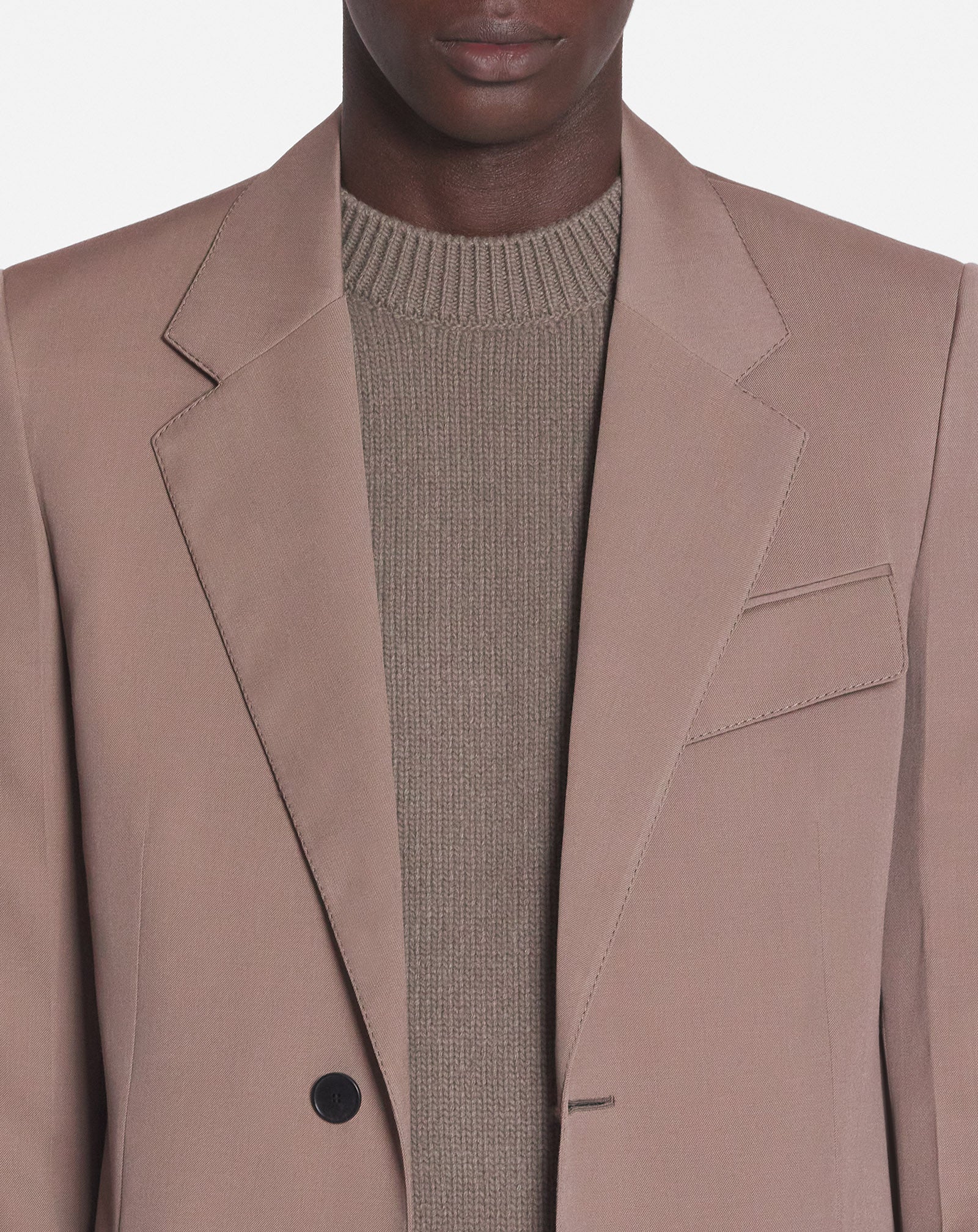 Single-breasted wool jacket