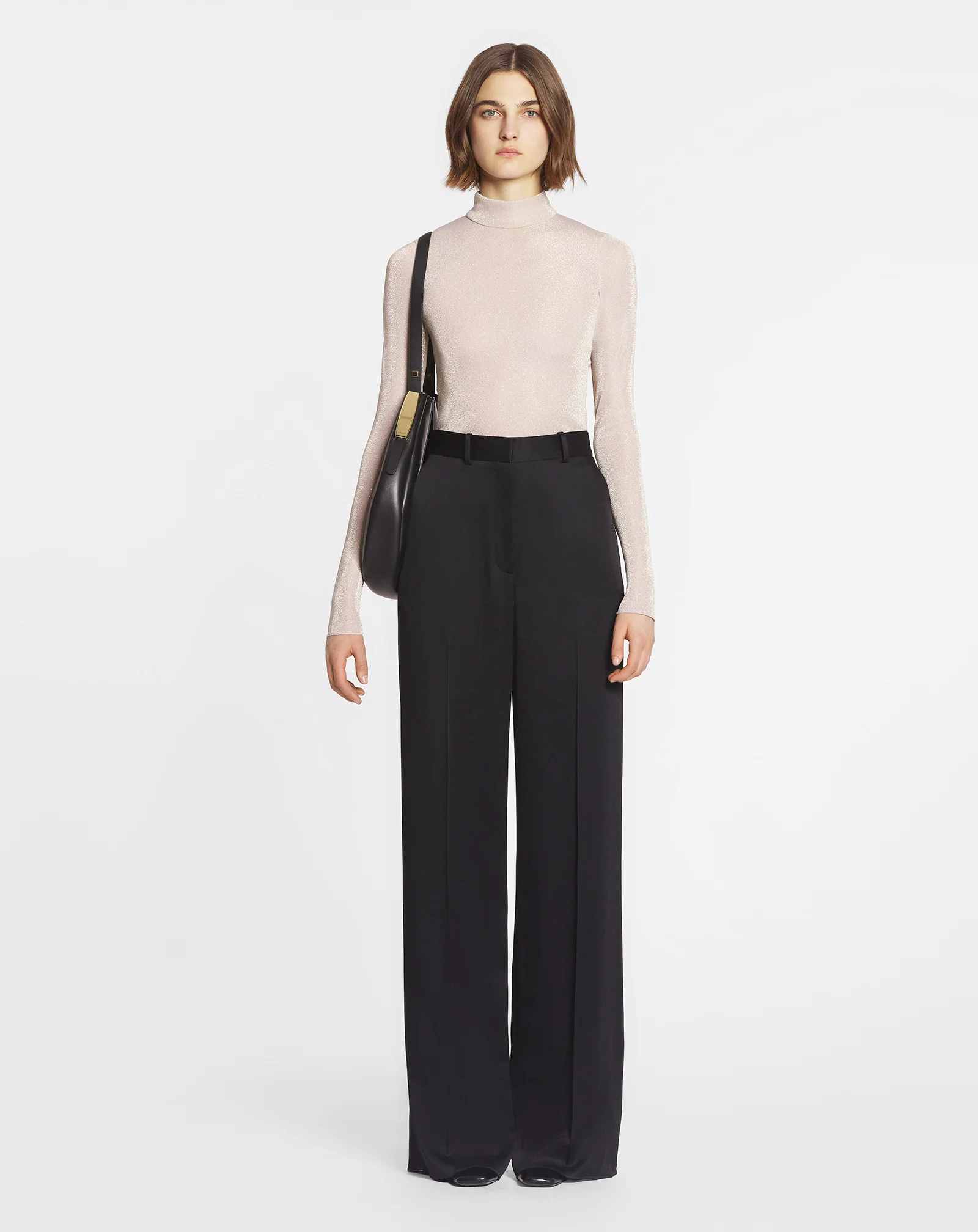 Wide-leg tailored pants