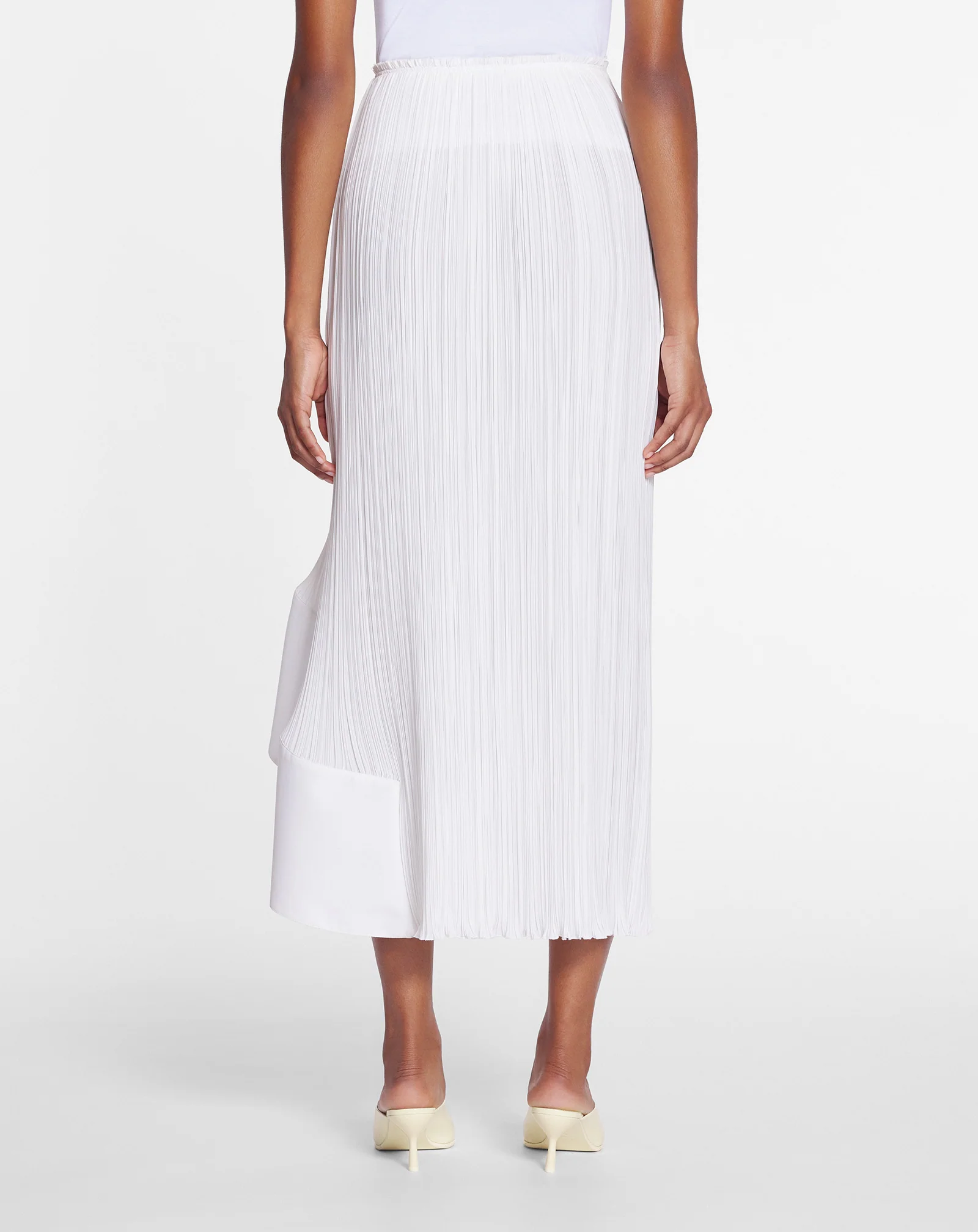 Pleated midi skirt