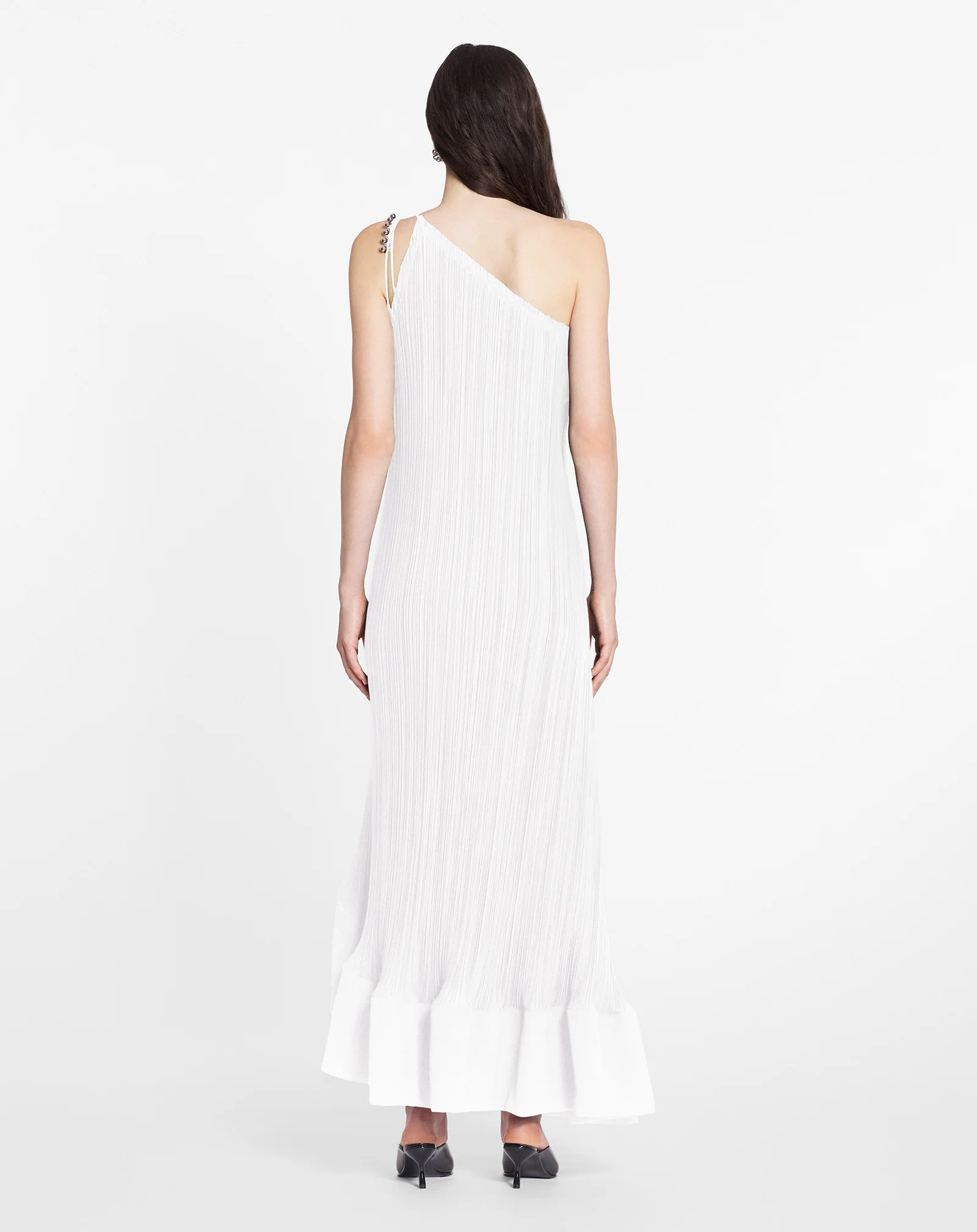 Asymmetrical pleated dress