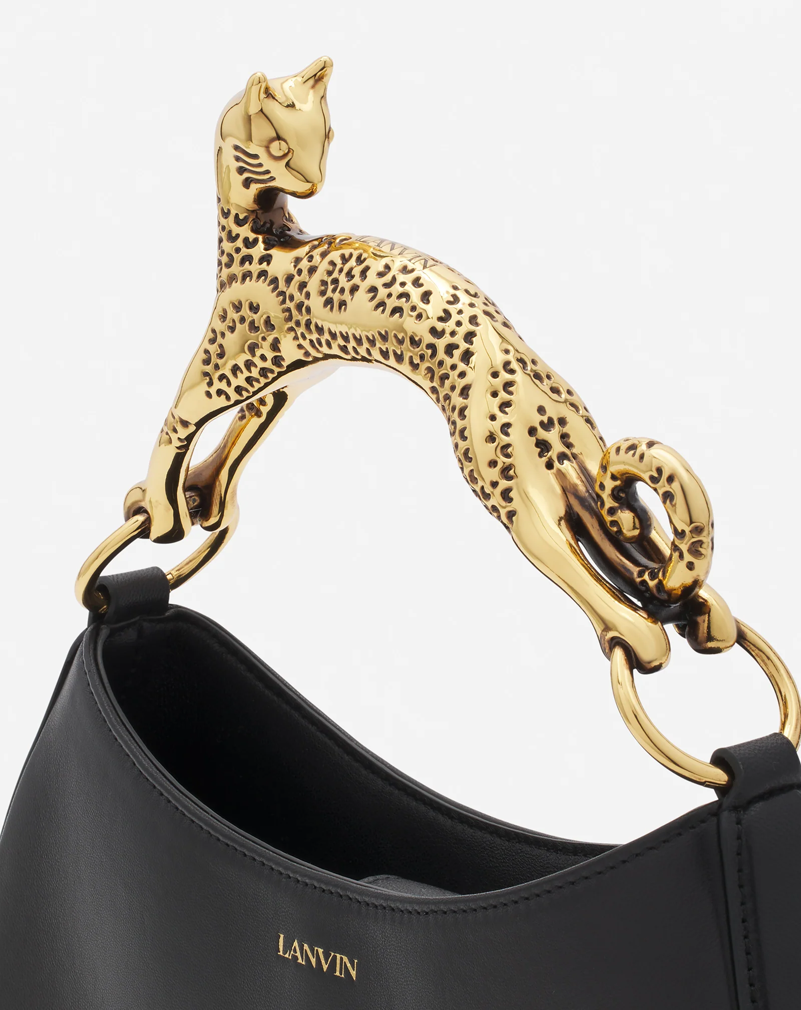 Hobo cat leather bag