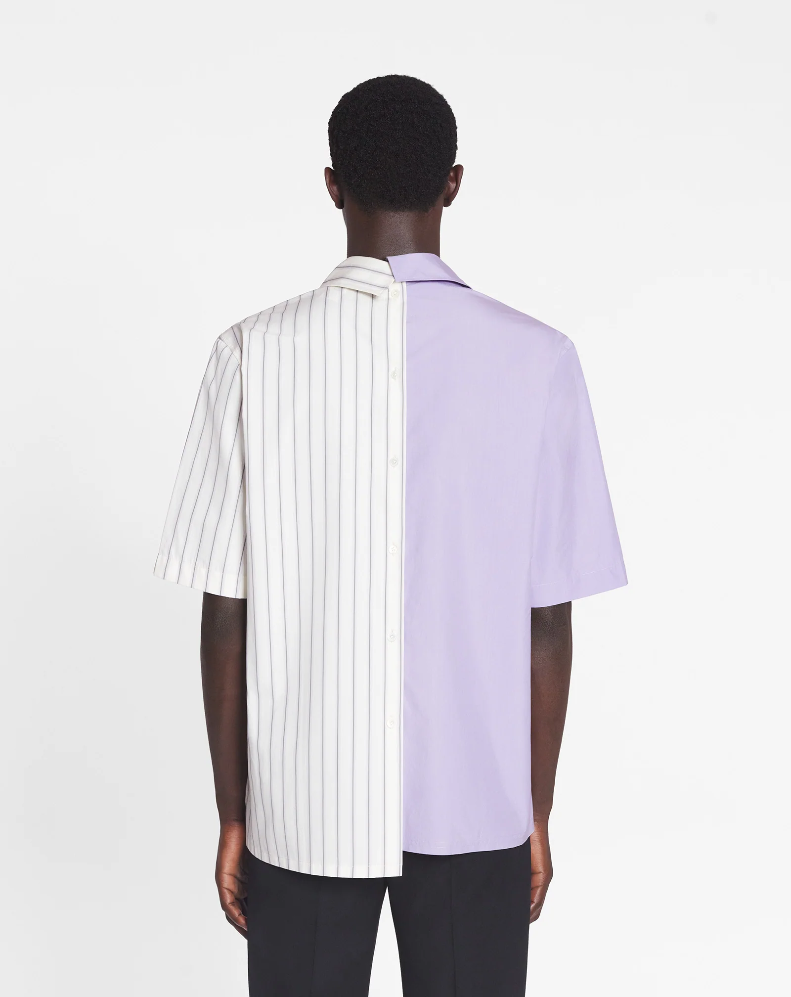 Asymmetrical striped shirt