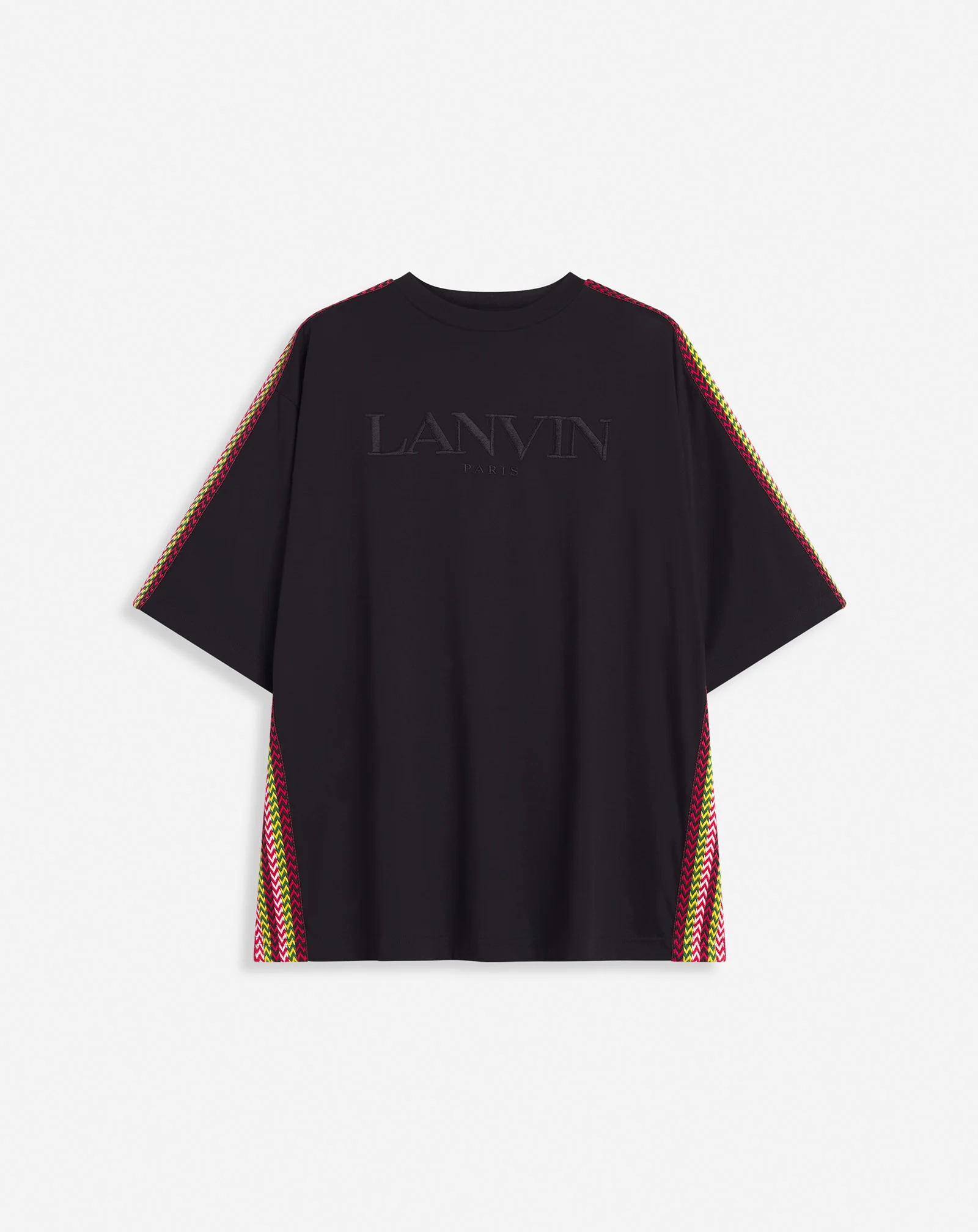 Oversized embroidered lanvin side curb t-shirt