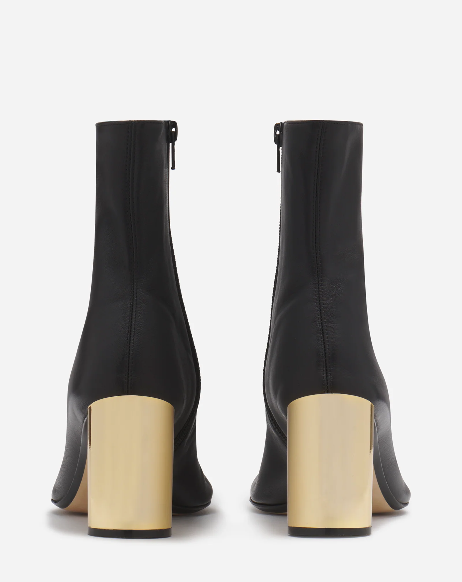 Leather sequence by lanvin chunky heeled boots