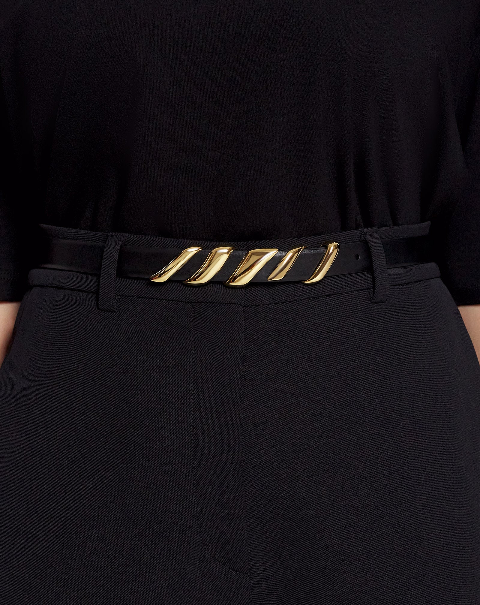Mélodie ribbon leather belt