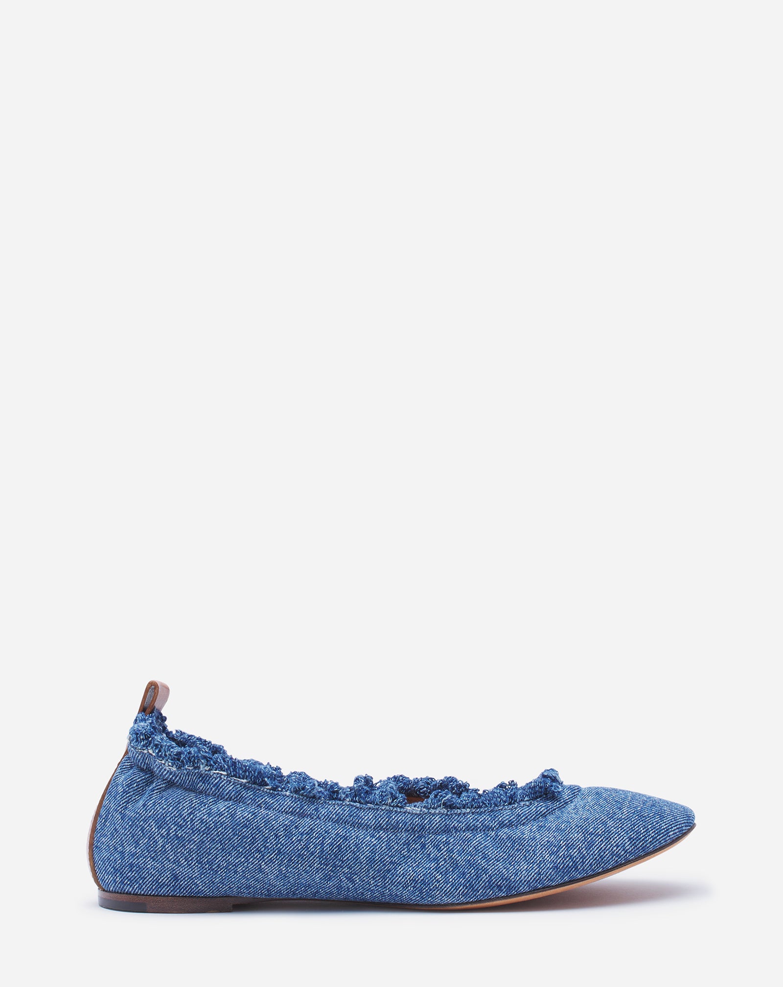 The ballerina flat in denim