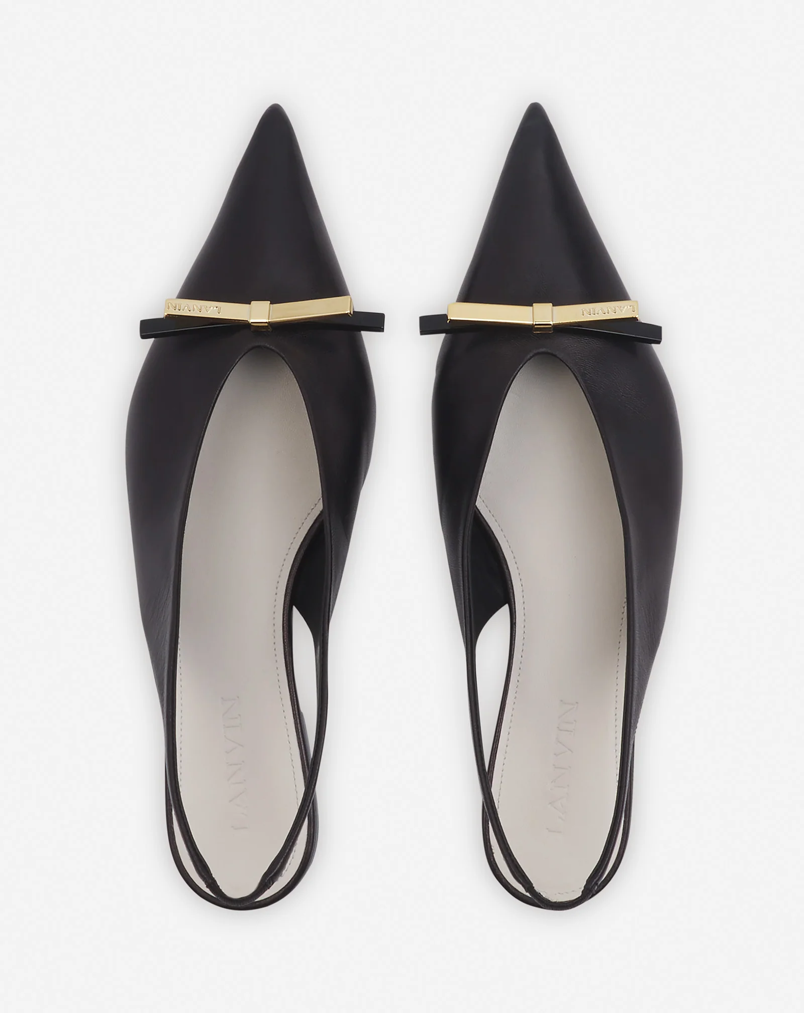Lanvin bow leather slingback