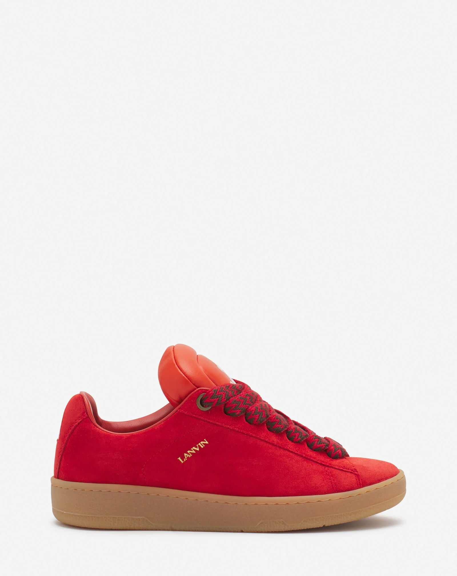 Lanvin x future hyper curb sneakers in leather and suede for women