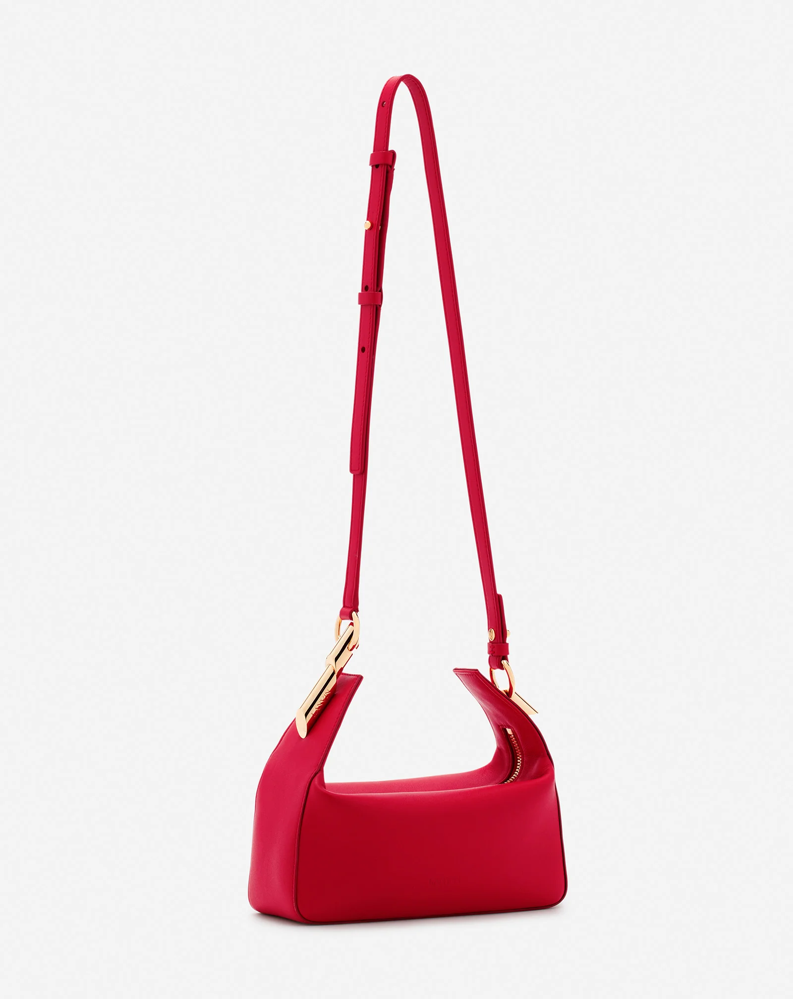 Haute séquence leather clutch bag