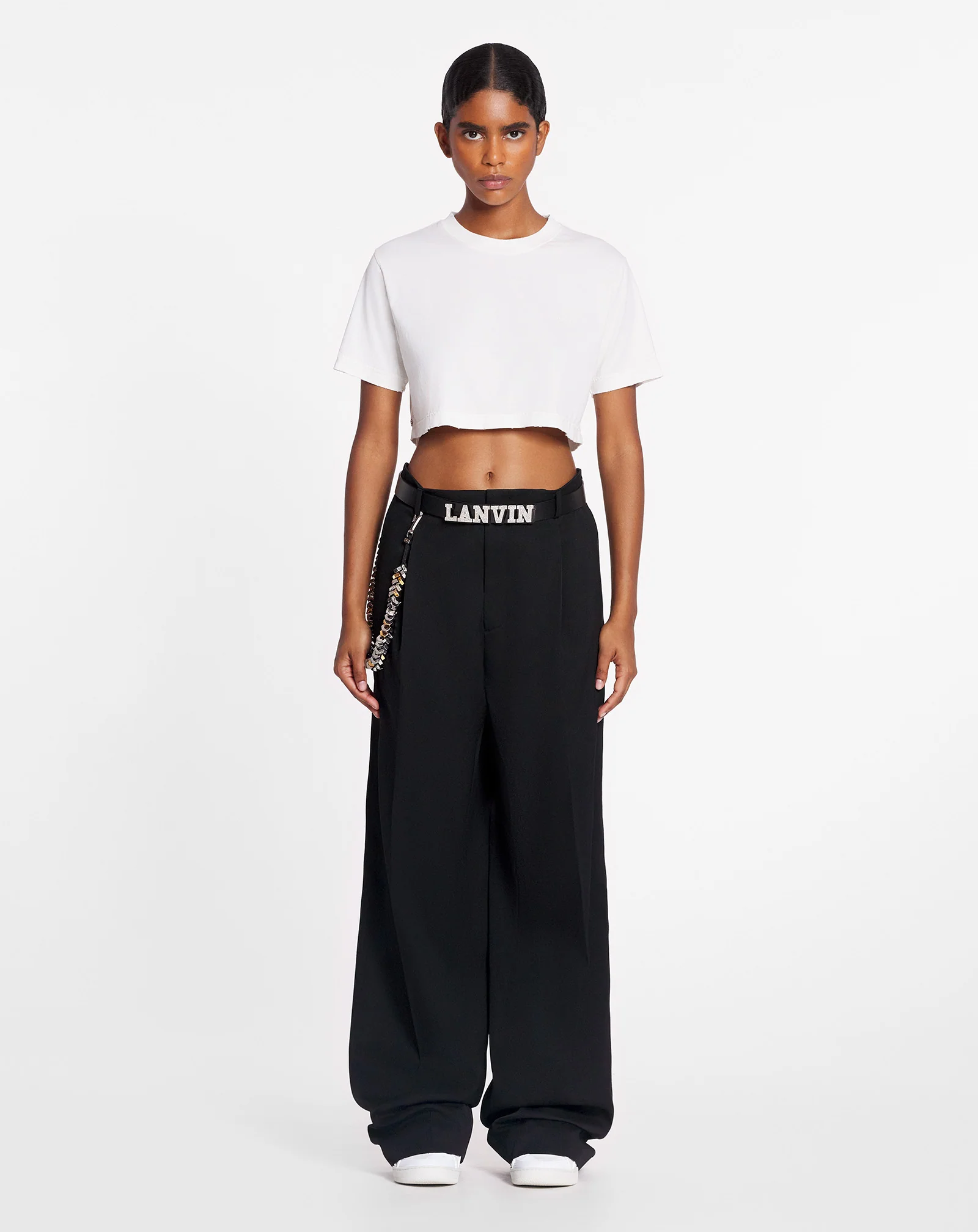 Lanvin x future cropped printed t-shirt