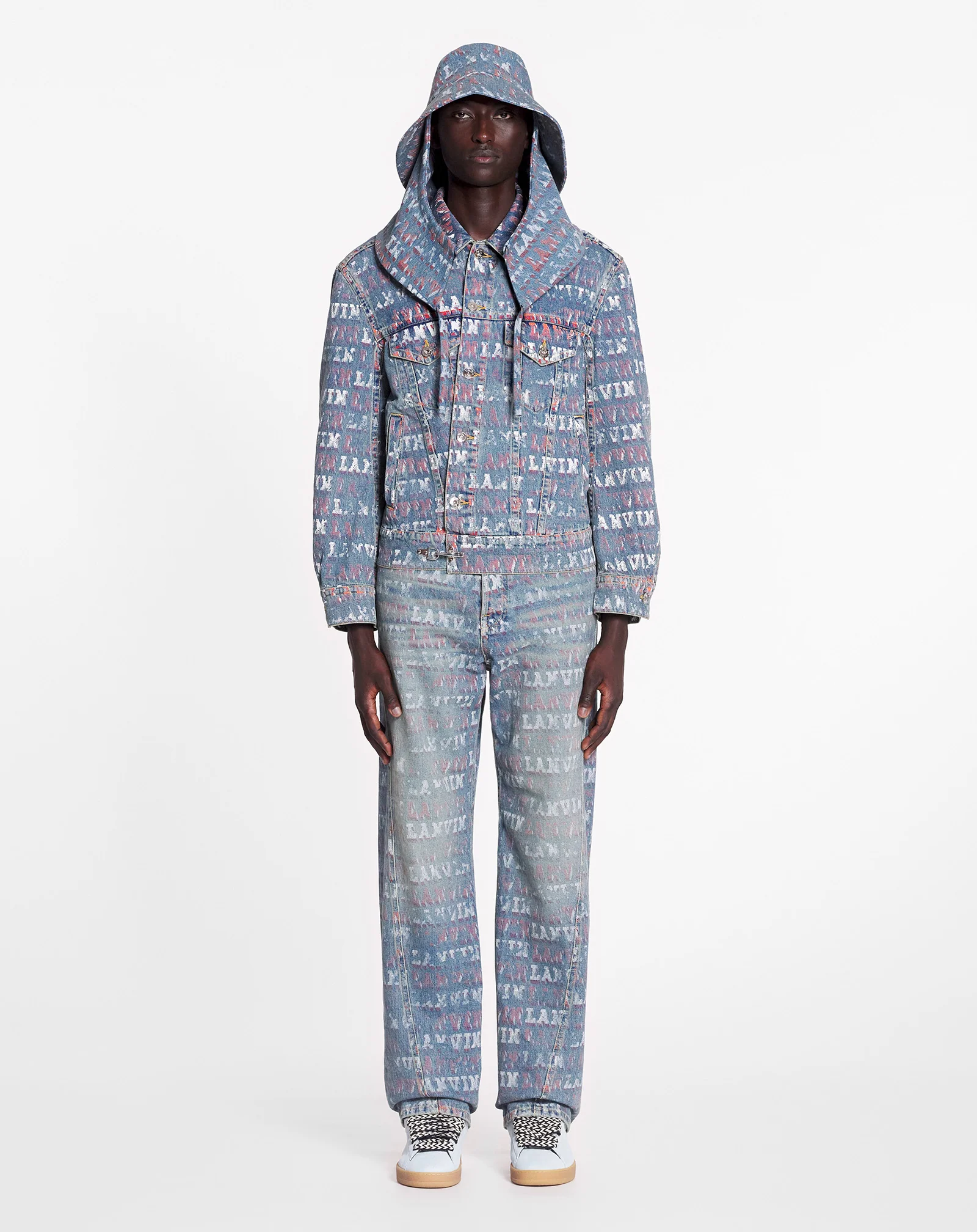 Lanvin x future unisex asymmetrical printed jacket