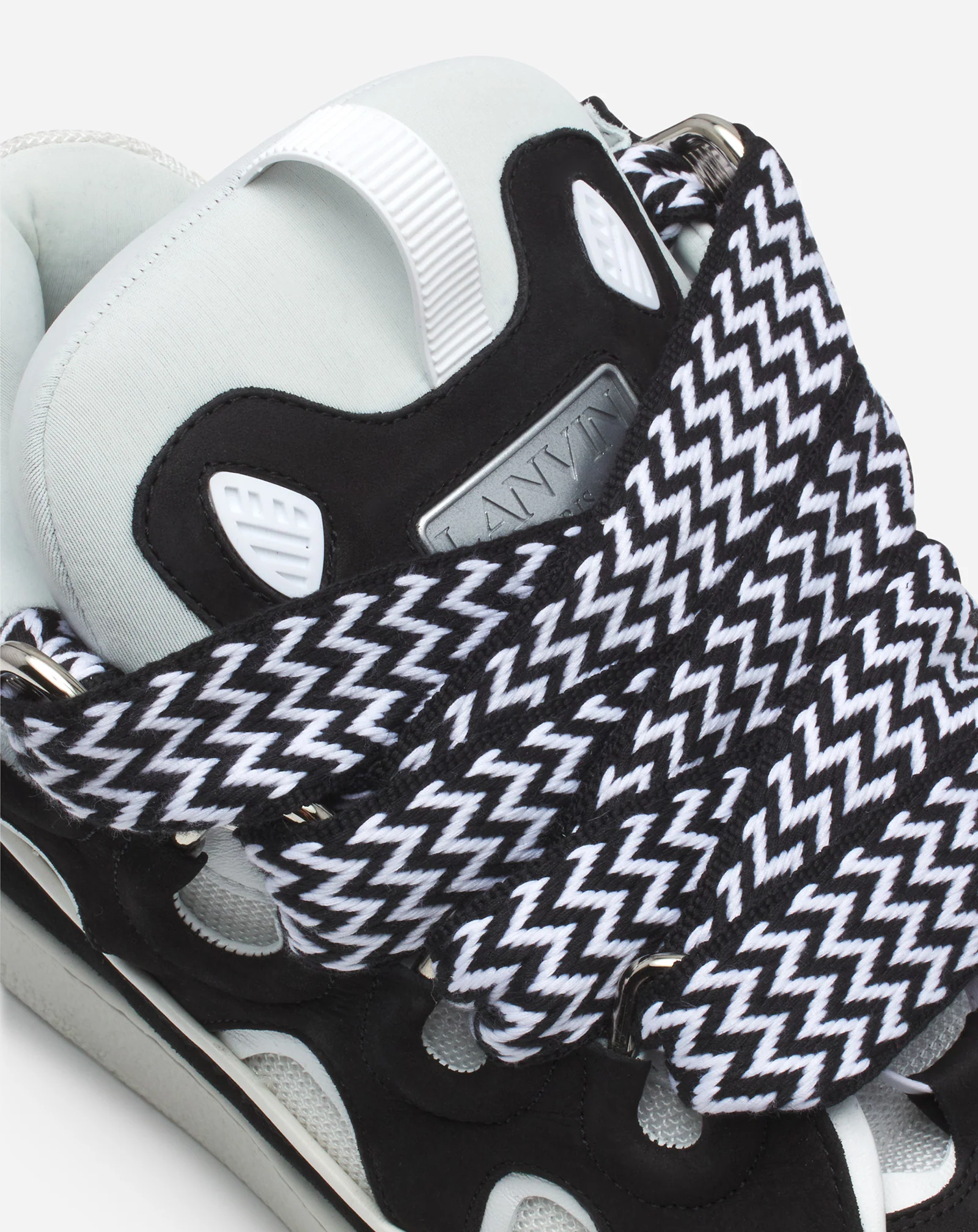 Leather curb sneakers