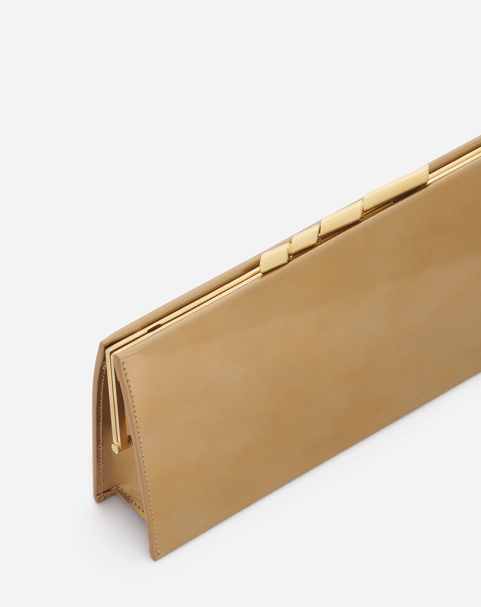 Sequence by lanvin metallic leather clutch bag