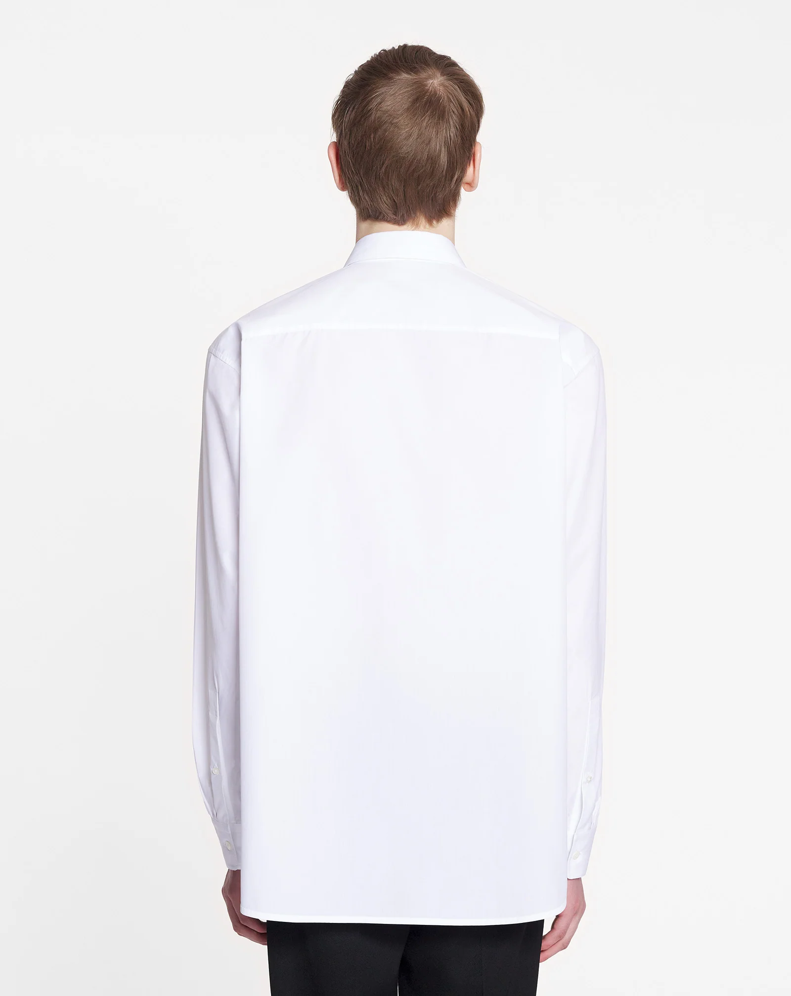 Loose-fit studded bib shirt