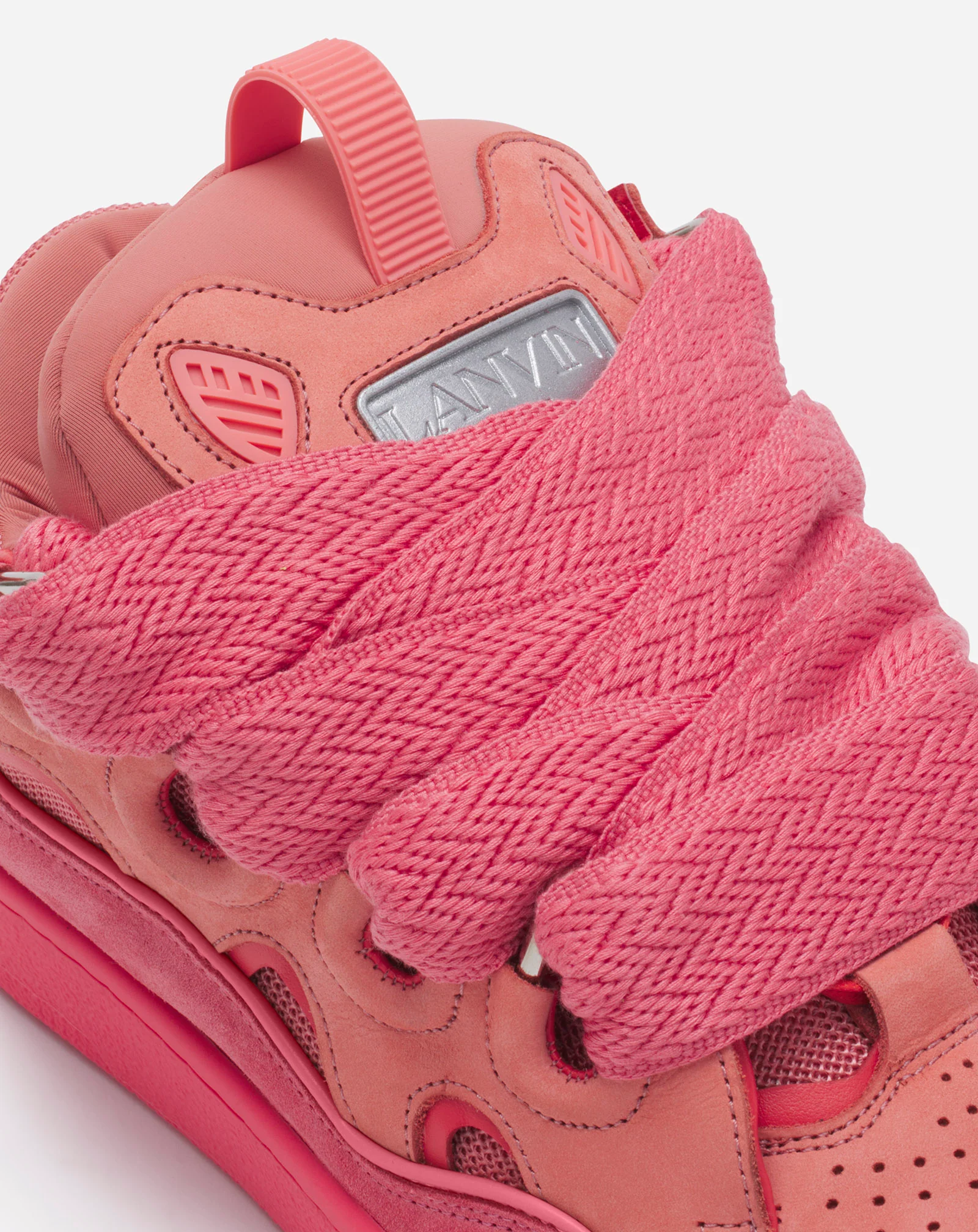 Leather curb sneakers