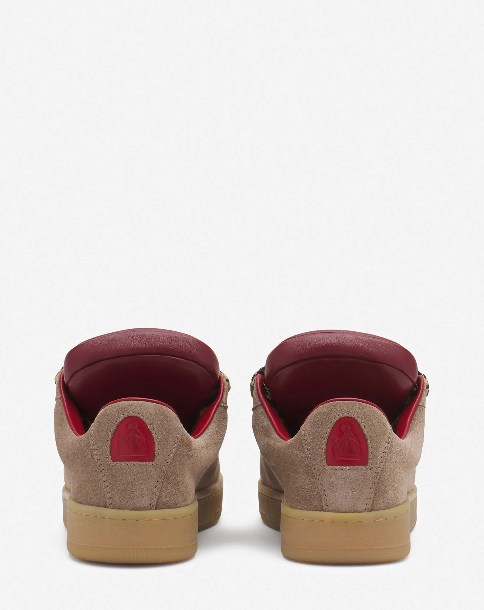 Lanvin x future hyper curb sneakers in leather and suede for men