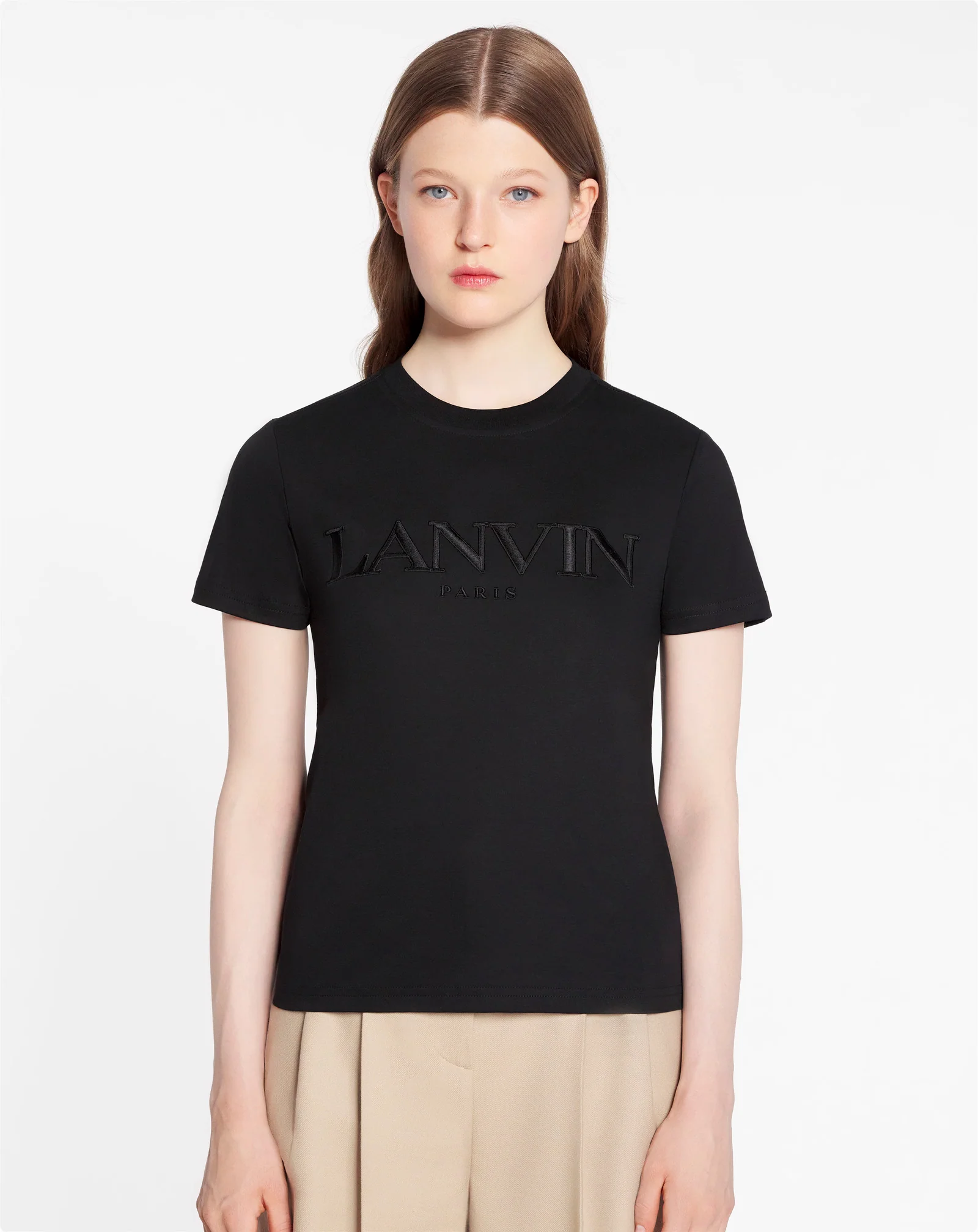 Classic fit lanvin embroidered t-shirt